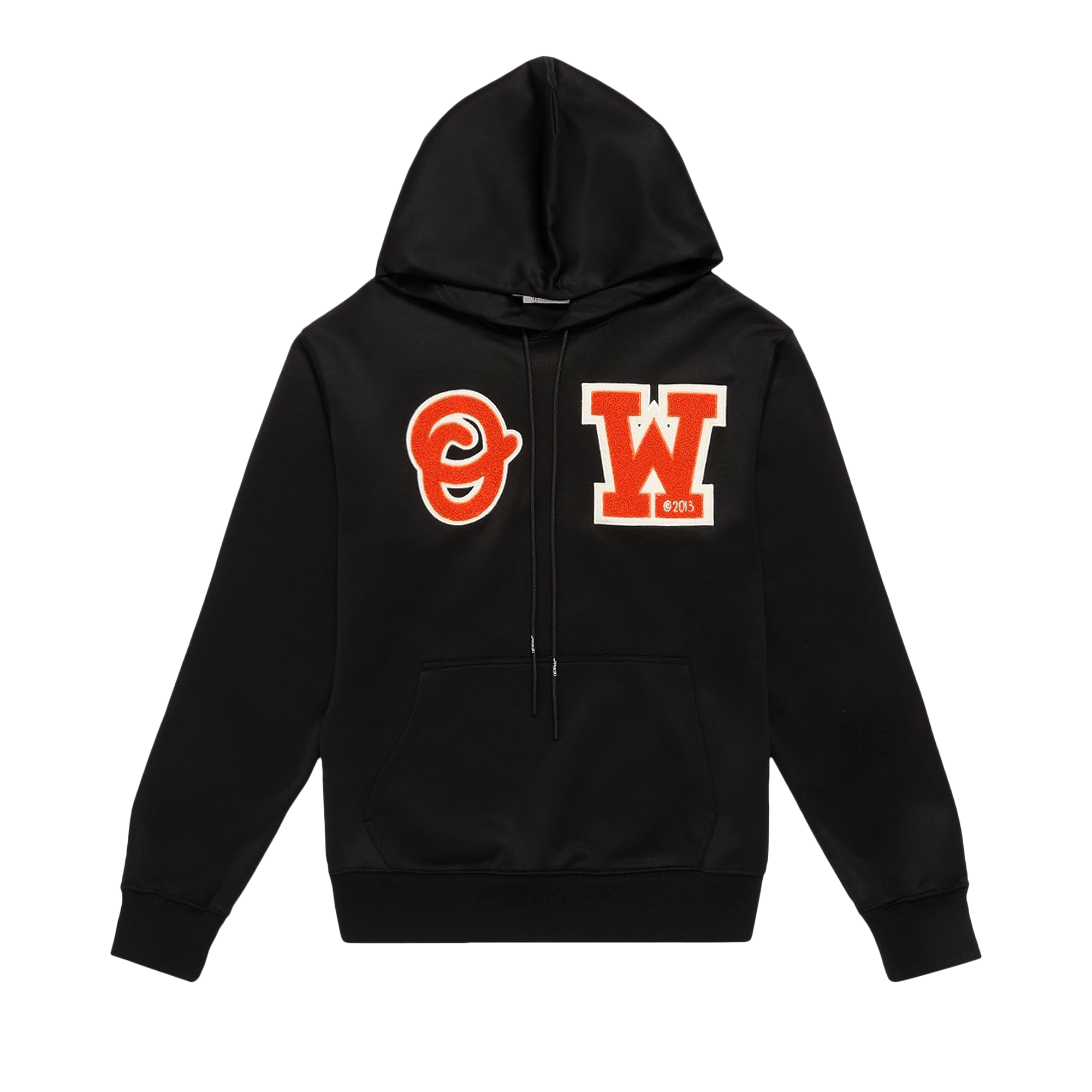 Off-White Patch Slim Hoodie 'Black/Orange'