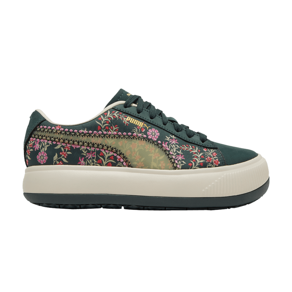 Pre-owned Puma Liberty Of London X Wmns Suede Mayu 'floral' In Green