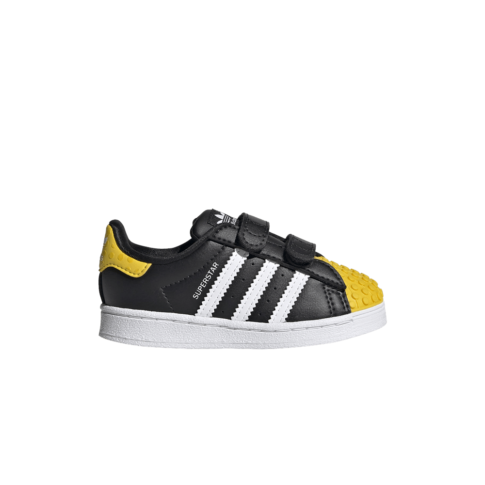 LEGO x adidas Superstar Little Kid 'Core Black Yellow'