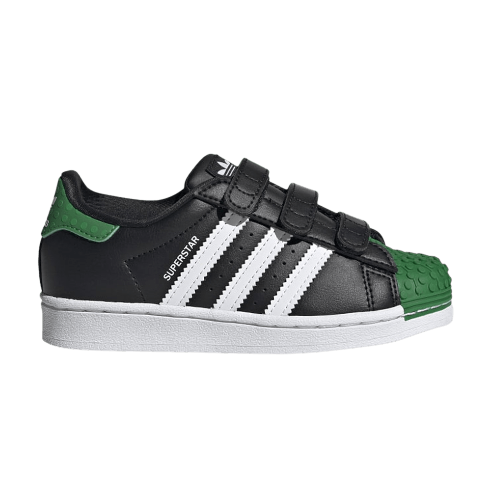 LEGO x adidas Superstar Little Kid 'Core Black Green'