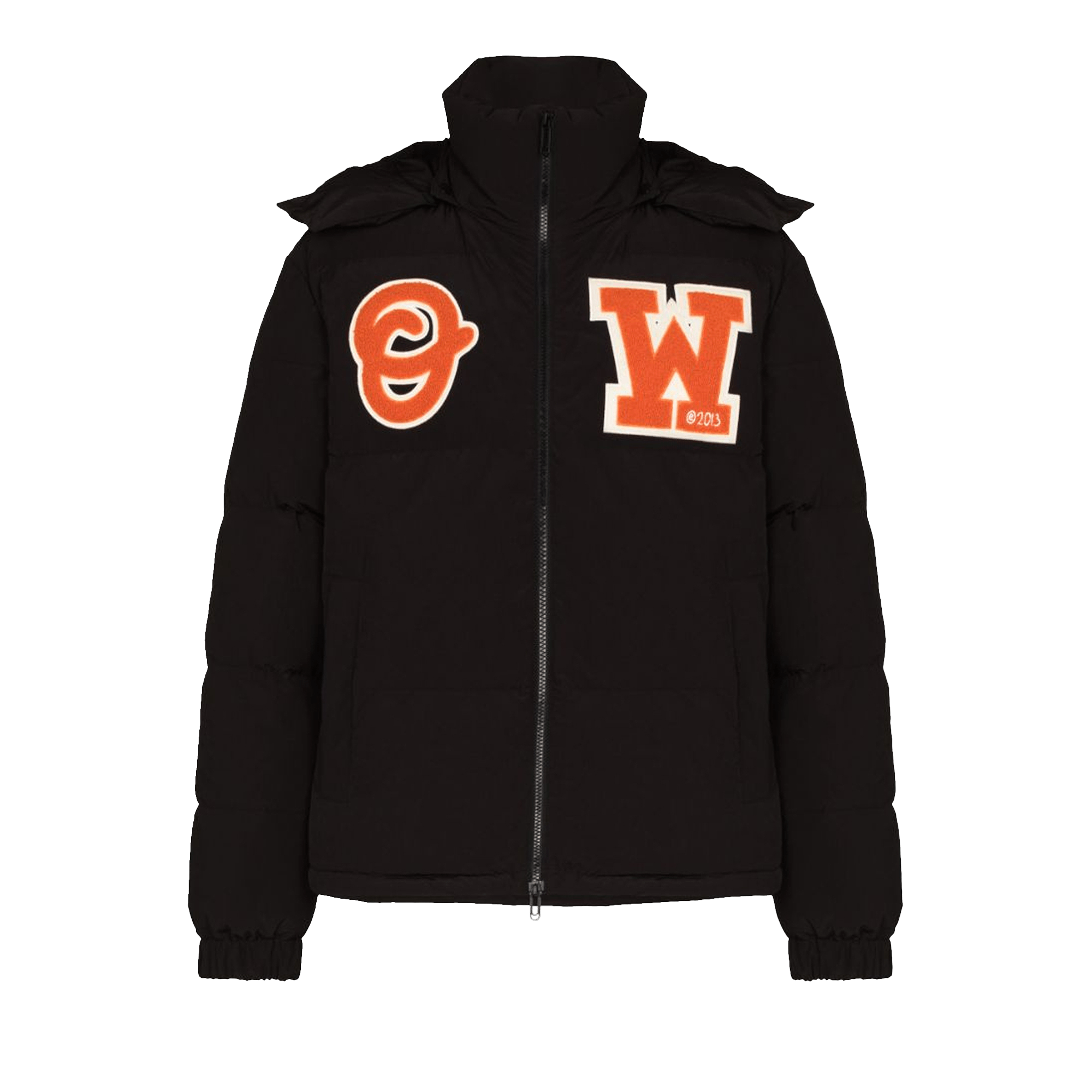 Off-White Patch Puffer 'Black/Orange'