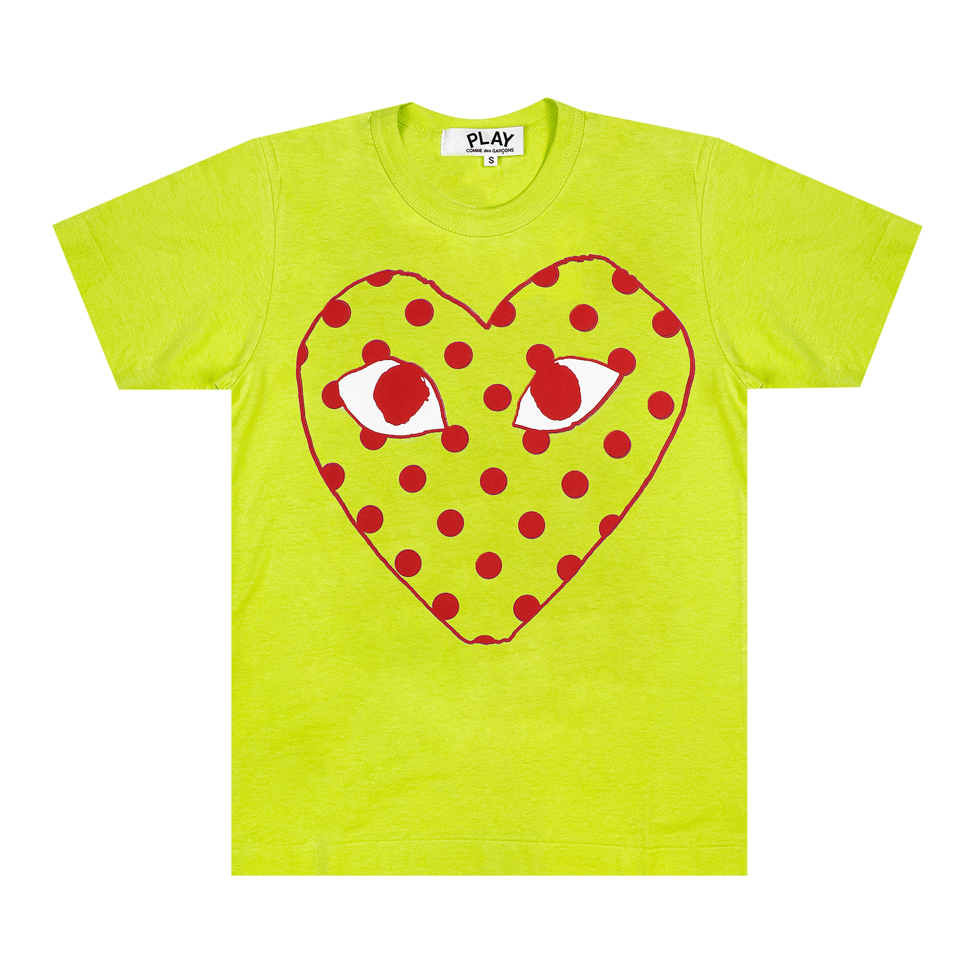 Comme des Garçons PLAY Polka Dot Logo Tee 'Green'