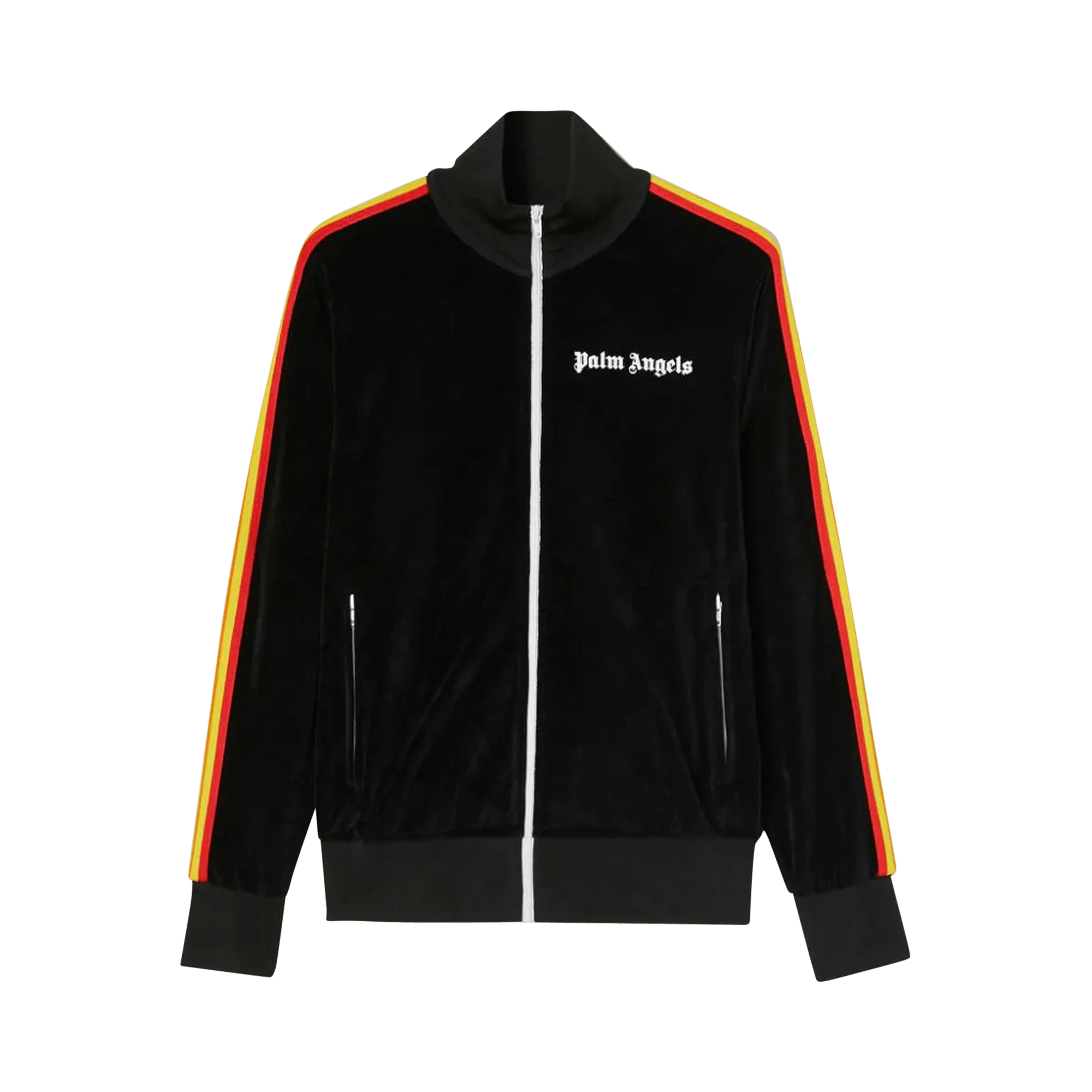 Palm Angels Rainbow Chenille Track Jacket 'Black/White'