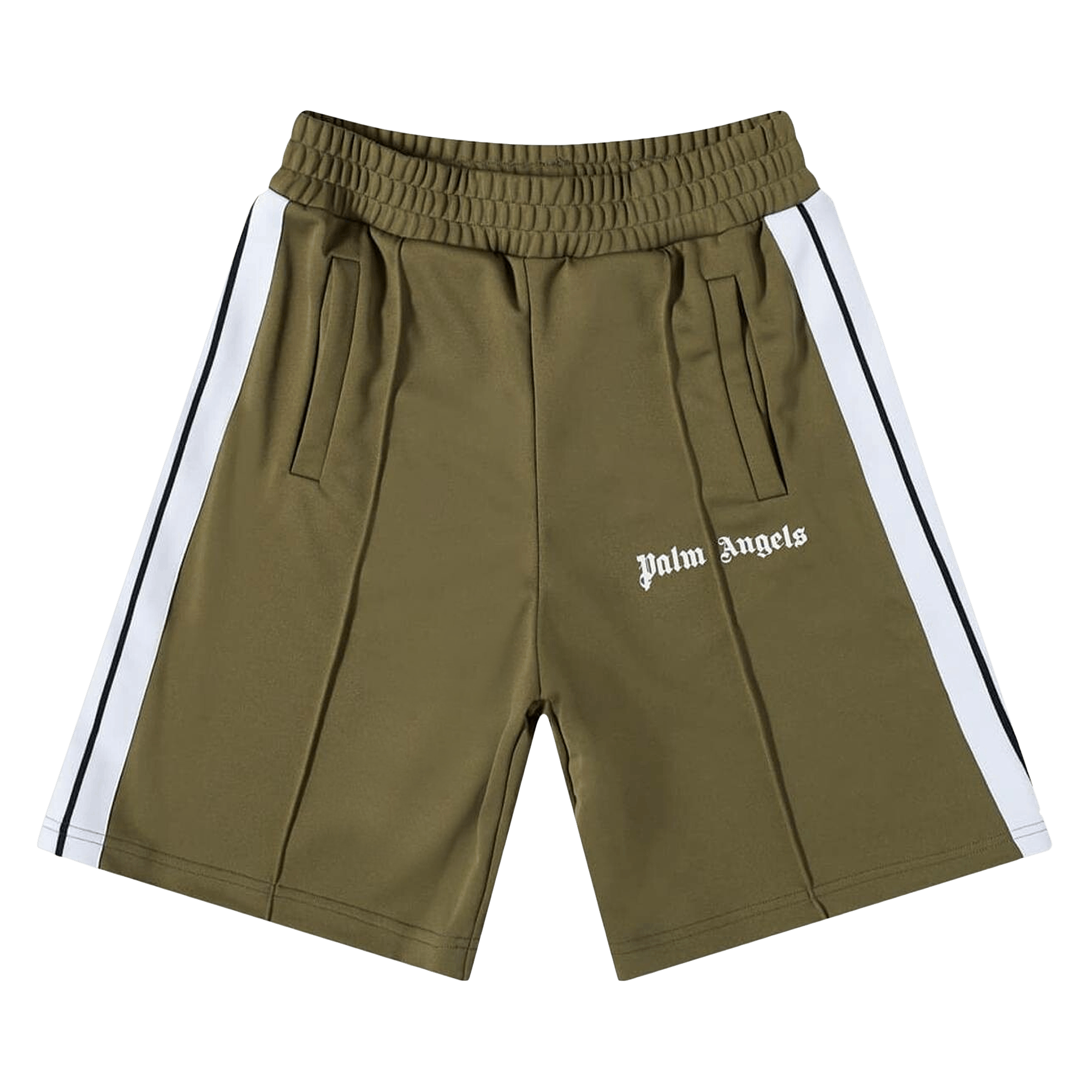 Palm Angels Classic Track Shorts 'Military/White'