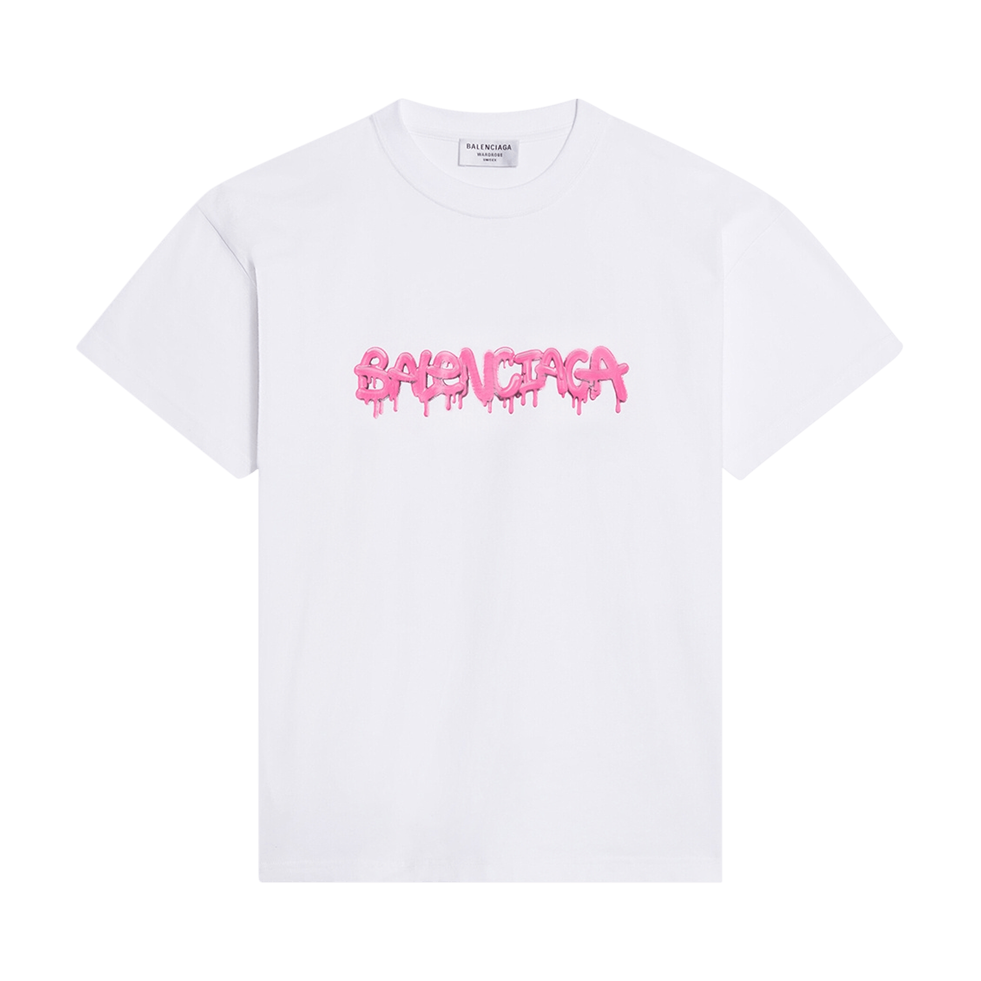 Pre-owned Balenciaga Slime T-shirt Medium Fit 'white/bubblegum'