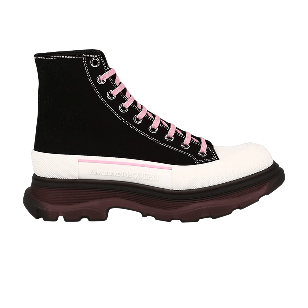 Alexander McQueen Tread Slick Boots 'Black Blossom Pink'