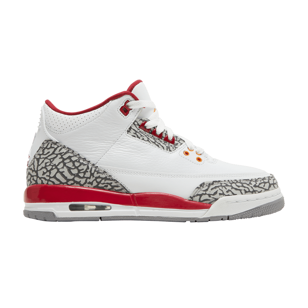Pre-owned Air Jordan 3 Retro Gs 'cardinal Red' In White