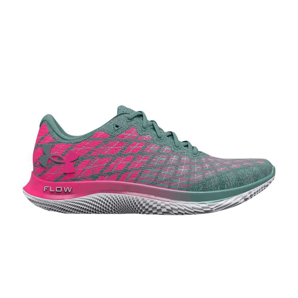 Pre-owned Under Armour Flow Velociti Wind 2 'retro Teal Electro Pink' In Green