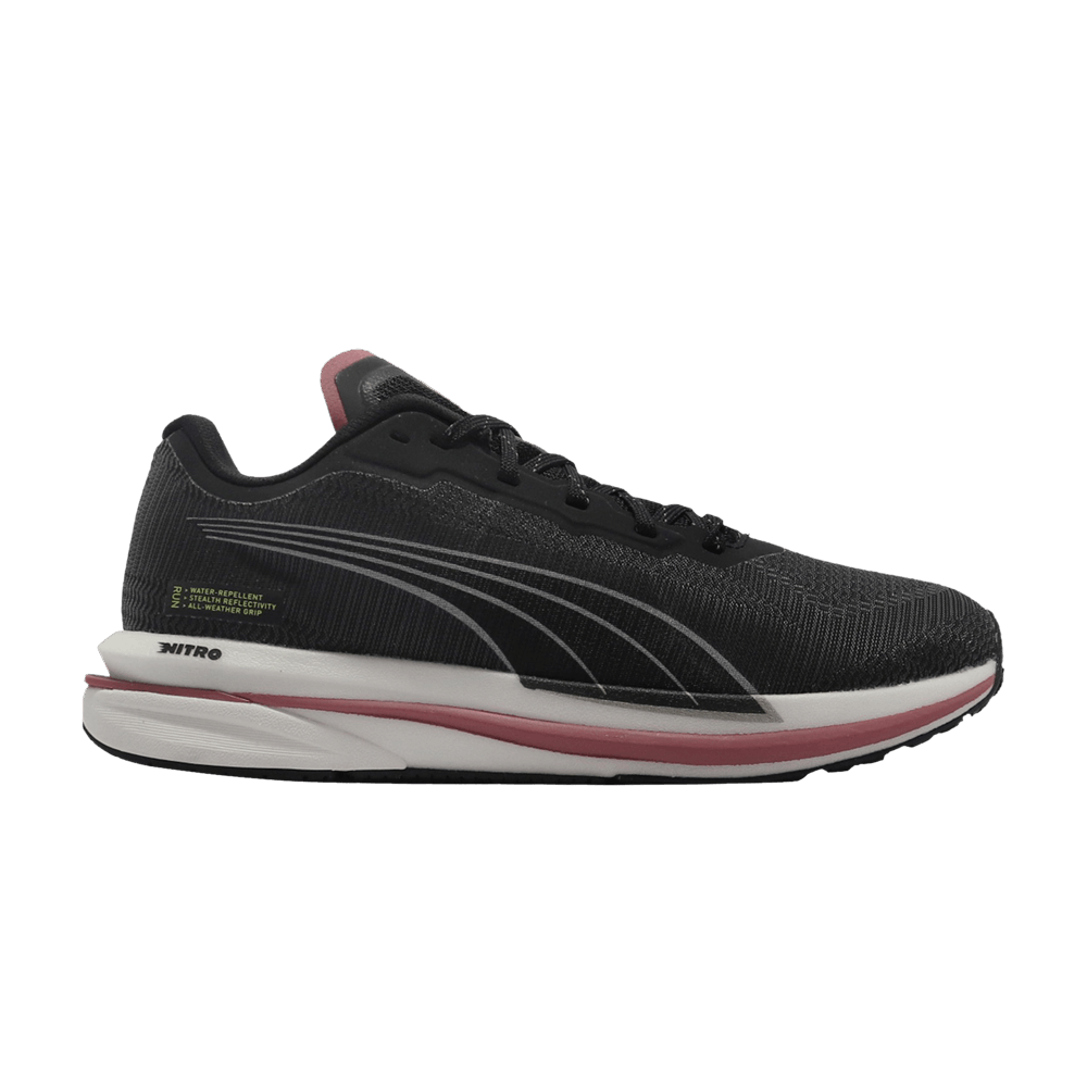 Pre-owned Puma Wmns Velocity Nitro Wtr 'black White Pink'