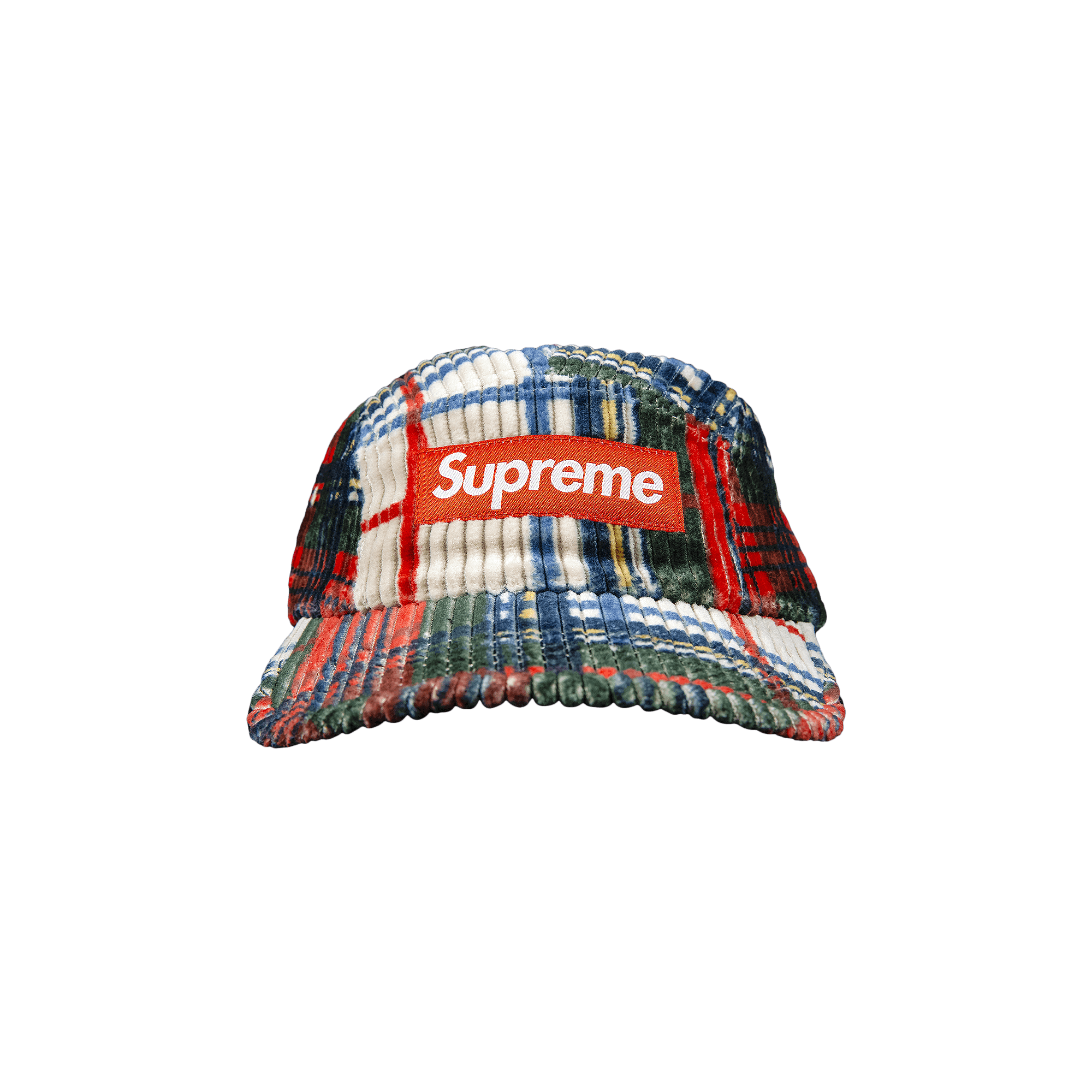 Supreme Corduroy Camp Cap 'Plaid'
