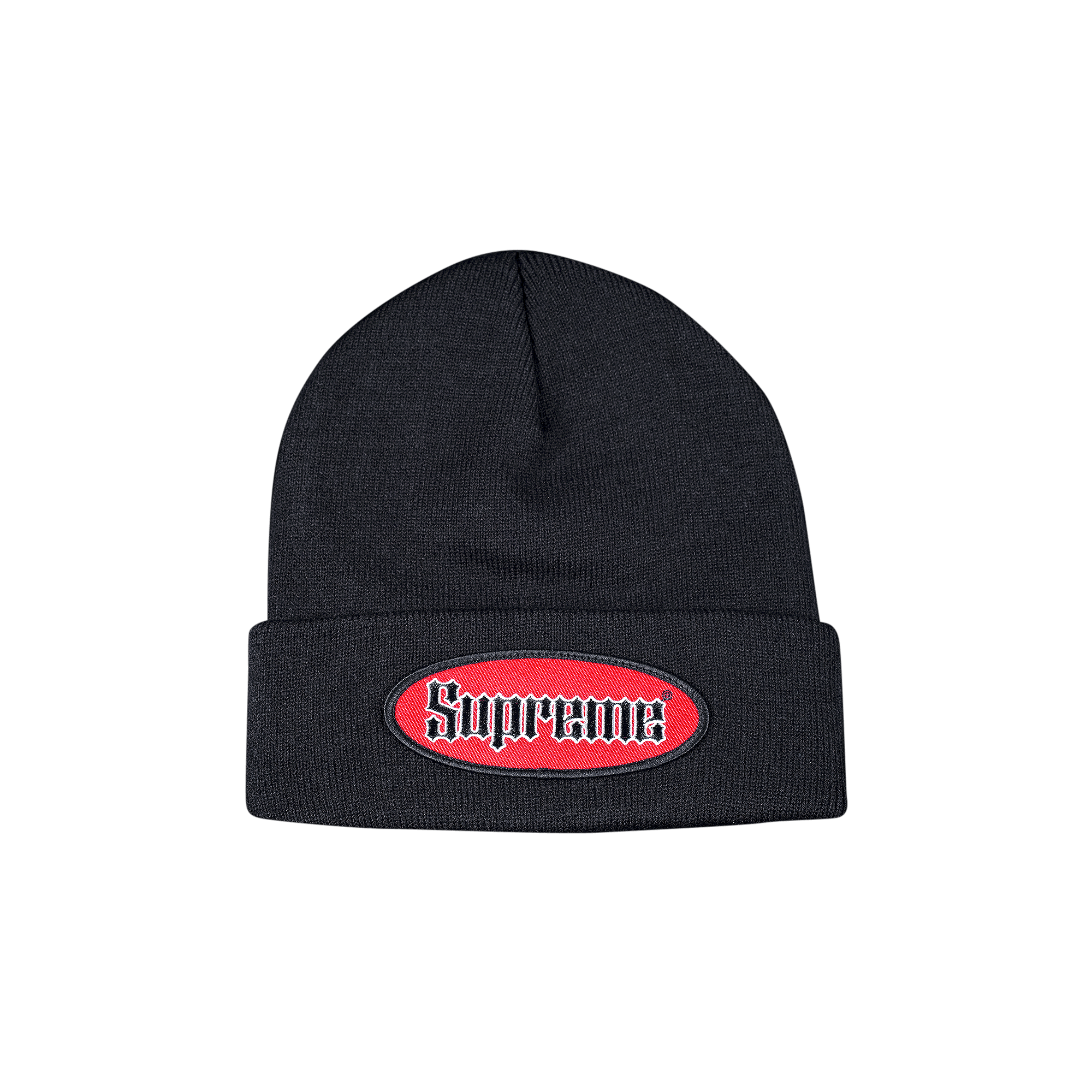 Supreme Oval Patch Beanie 'Black'