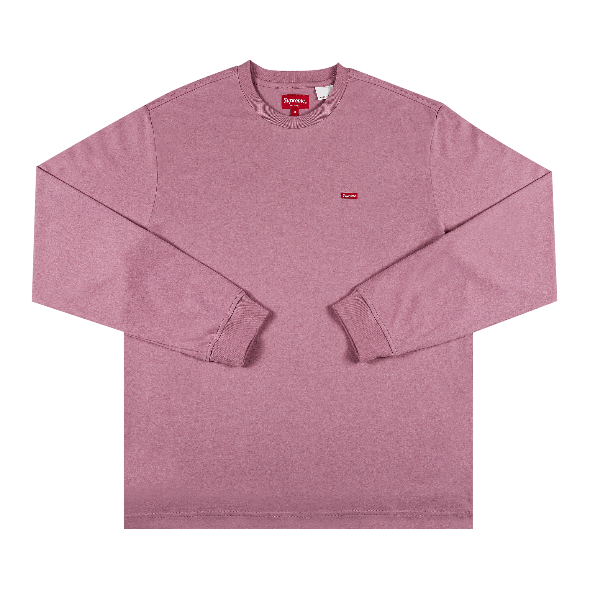 Supreme Small Box Long-Sleeve Tee 'Pink'