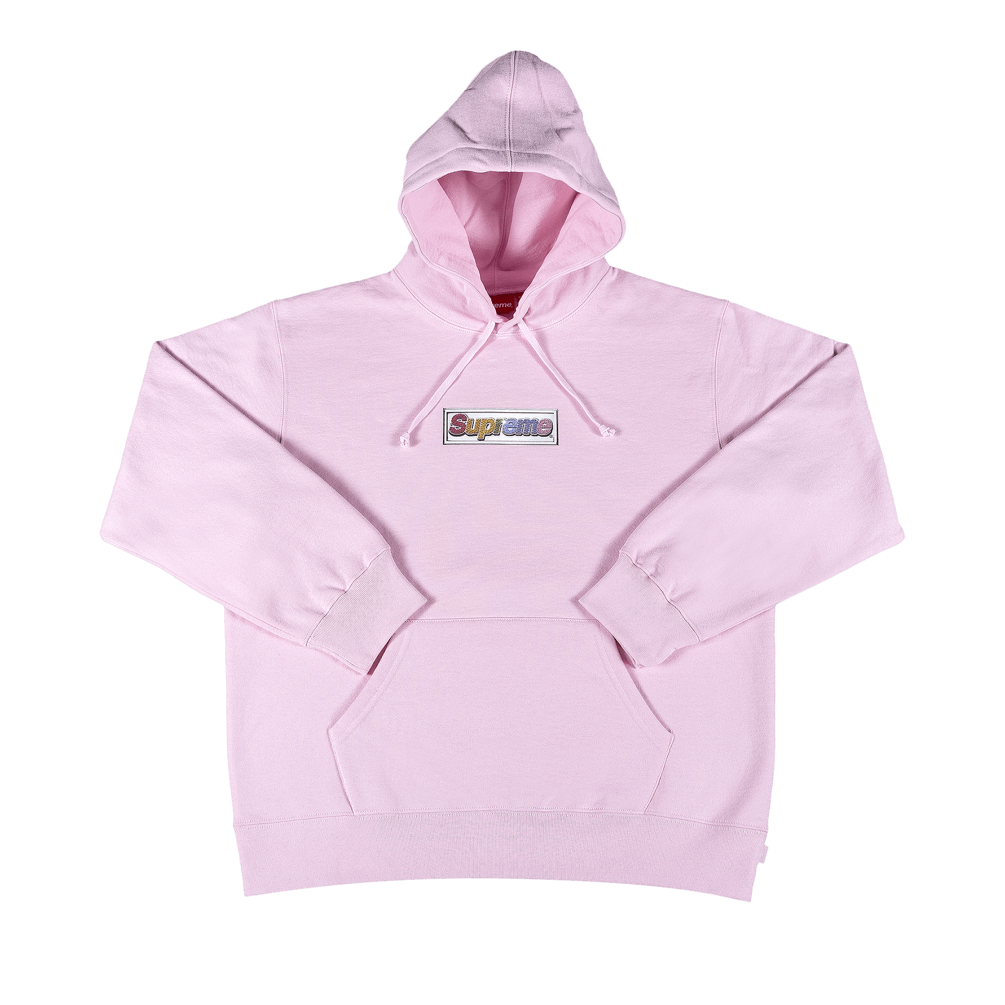 Supreme Bling Box Logo Hooded Sweatshirt 'Light Pink'