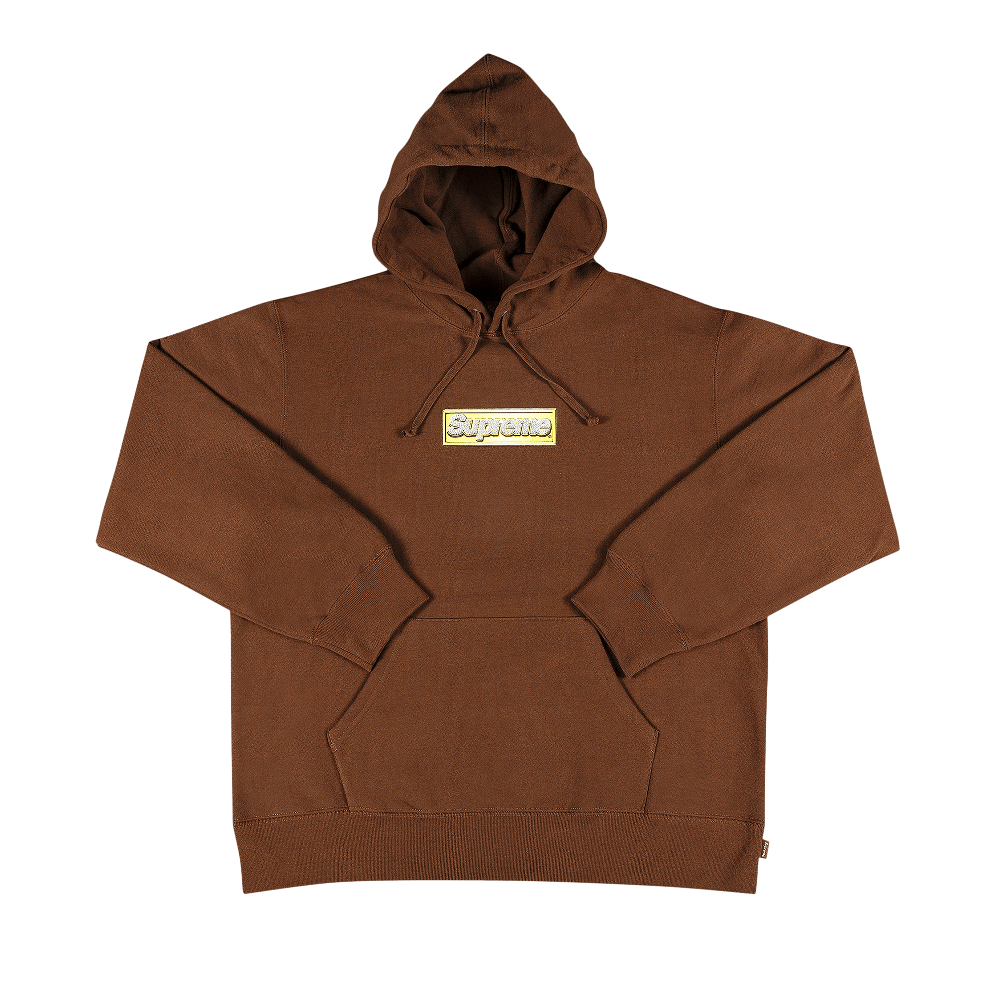 Supreme Bling Box Logo Hooded Sweatshirt 'Dark Brown'