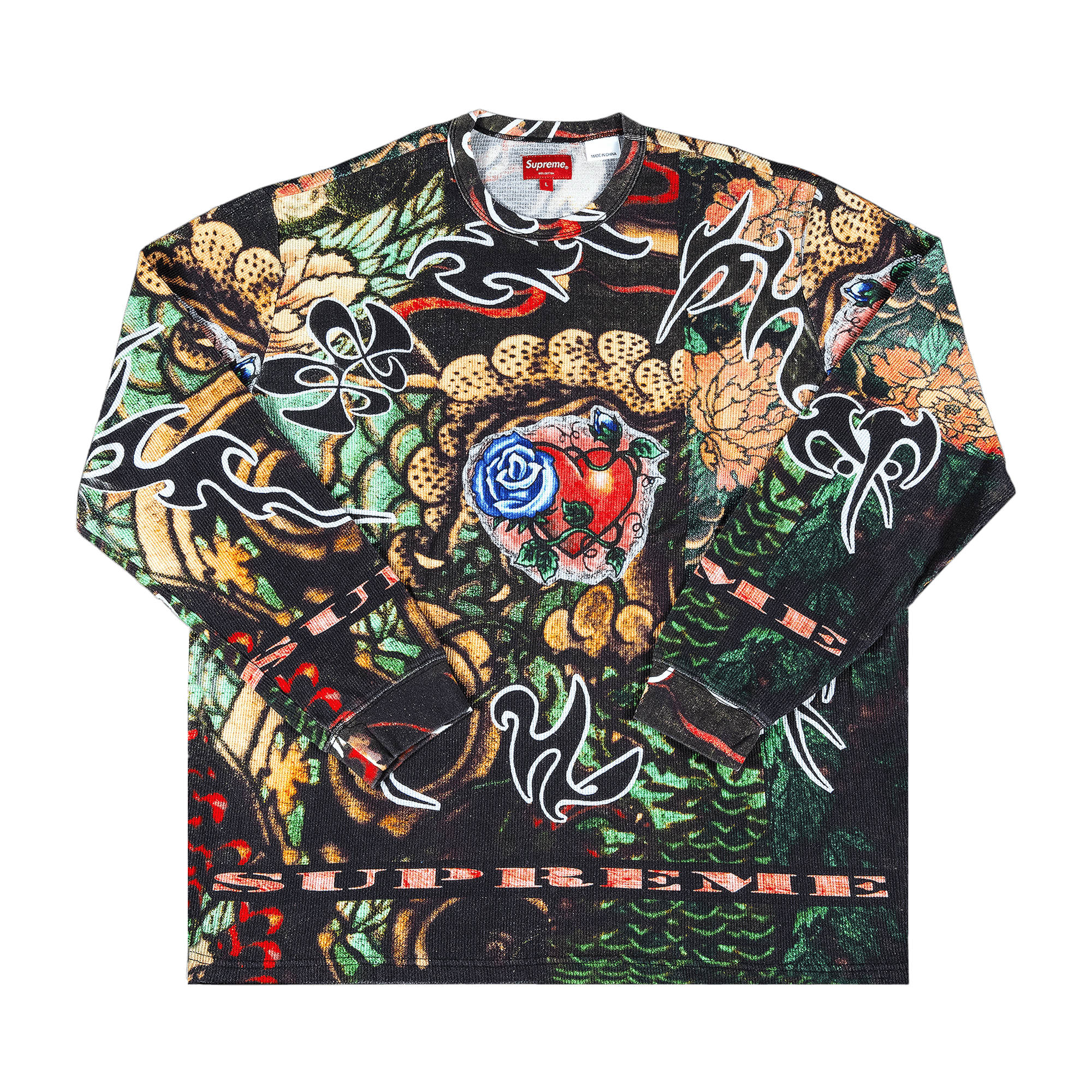 Supreme Sacred Heart Waffle Long-Sleeve Top 'Multicolor'