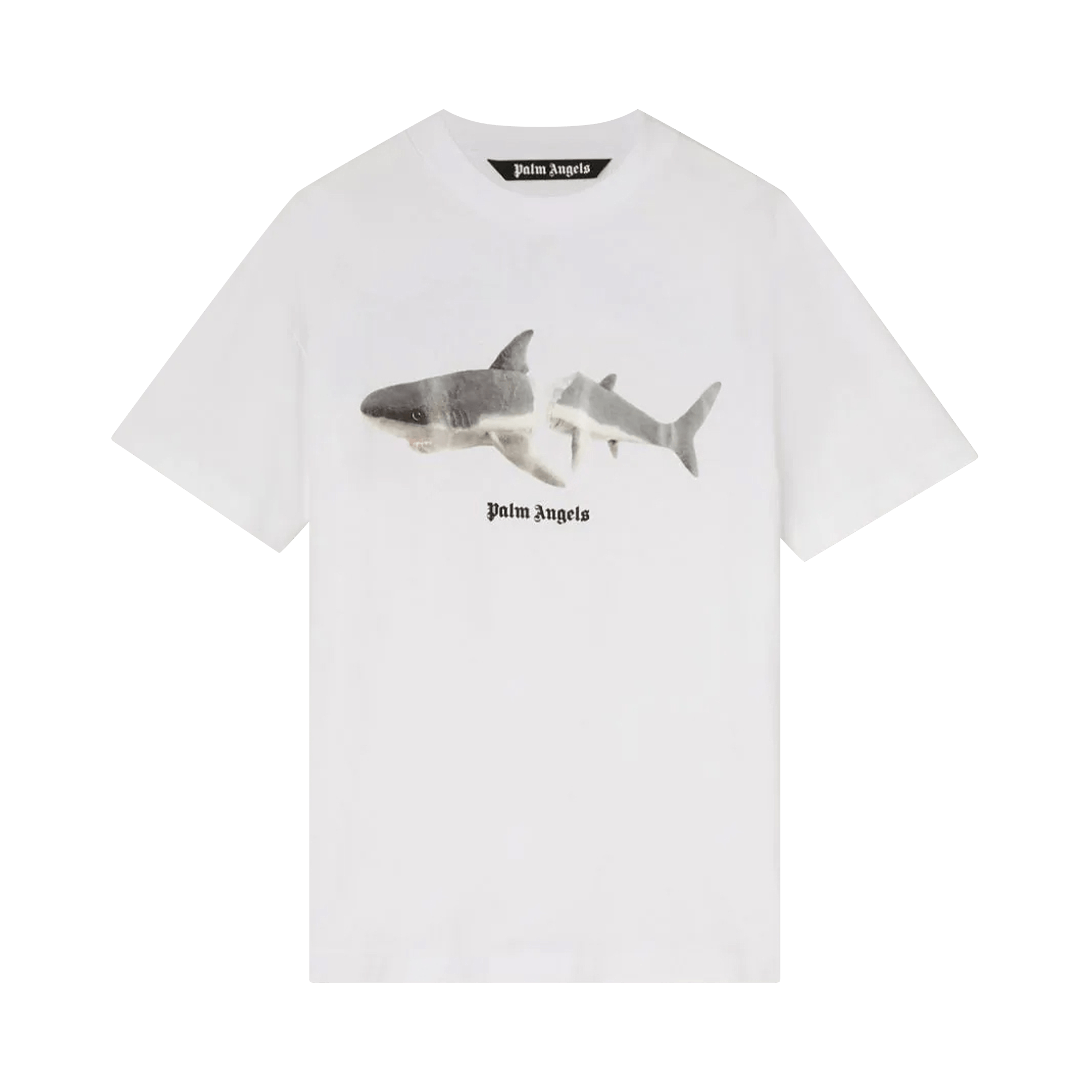 Pre-owned Palm Angels Shark Classic Tee 'white/black'