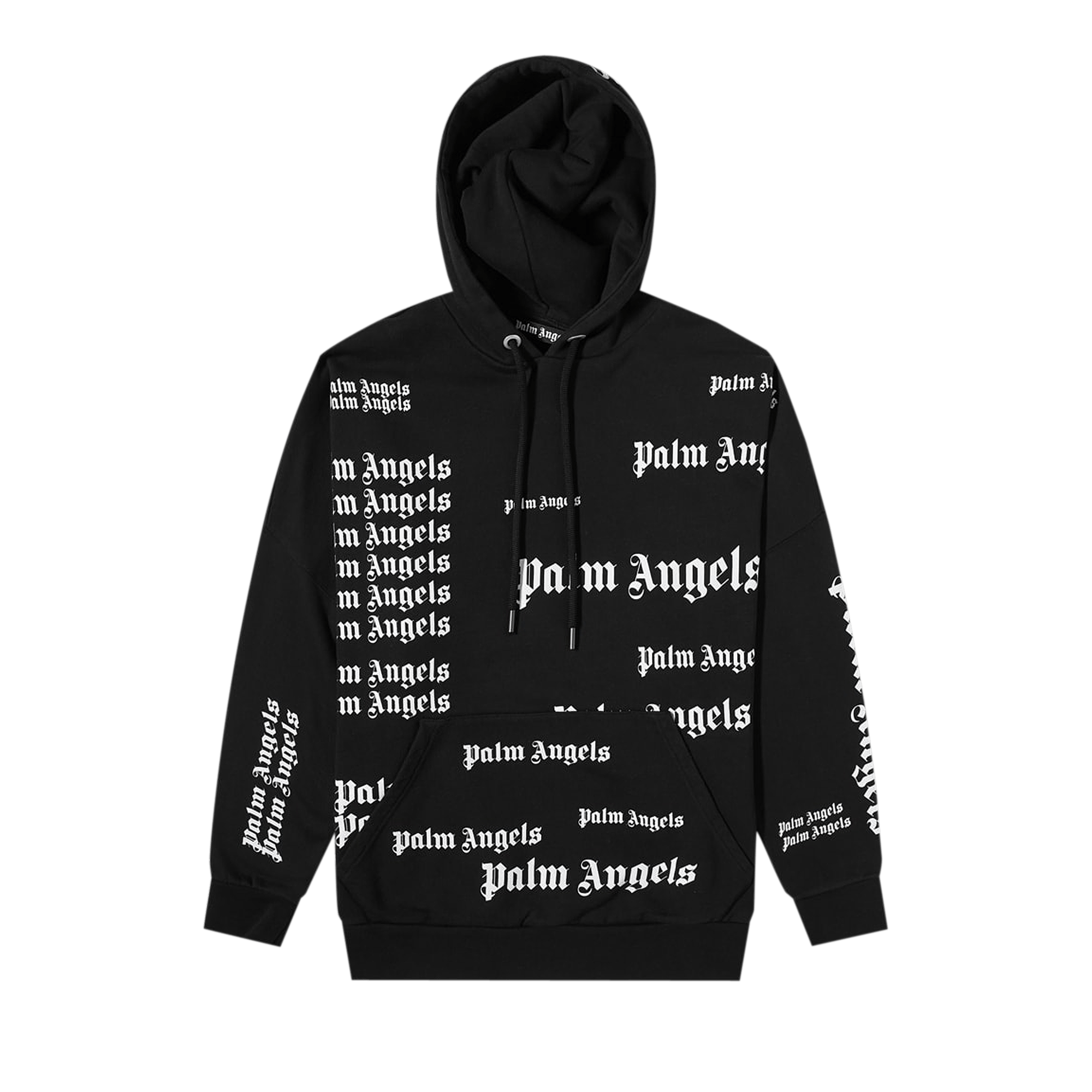 Palm Angels Ultra Logo Over Hoodie 'Black/White'