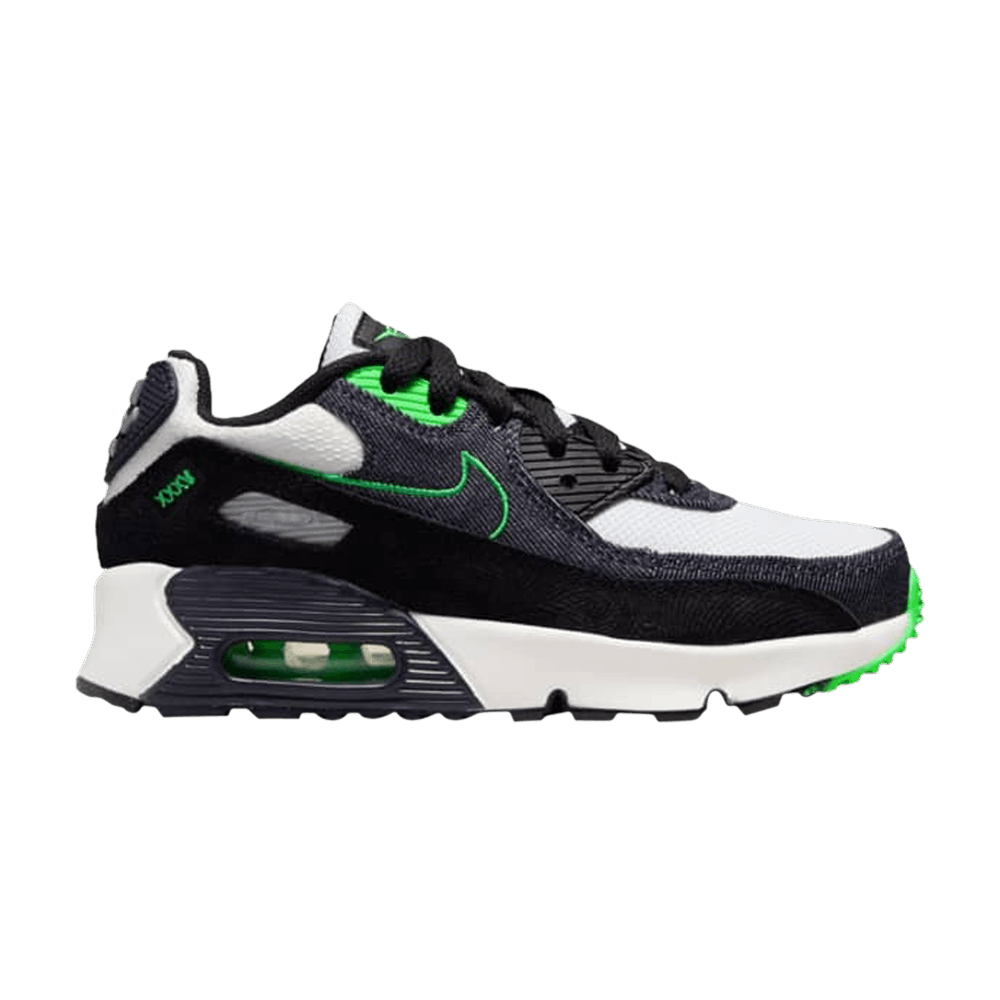 Nike Air Max 90 Leather SE PS 'Black Scream Green'