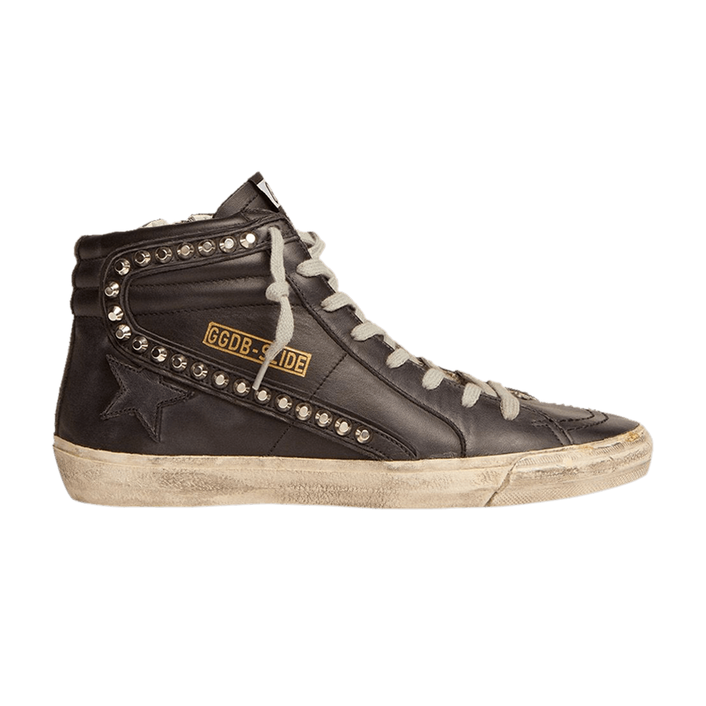 Golden Goose Wmns Slide Sneaker 'Black Studded'