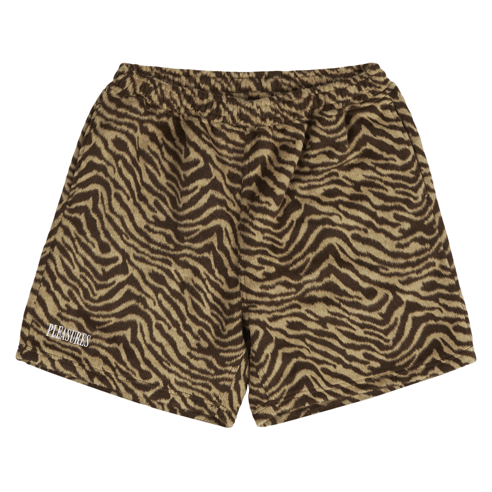 Pleasures Breaker Fuzzy Stripe Shorts 'Tan'