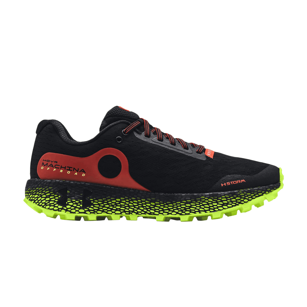 Pre-owned Under Armour Hovr Machina Off Road 'black High-vis Yellow'