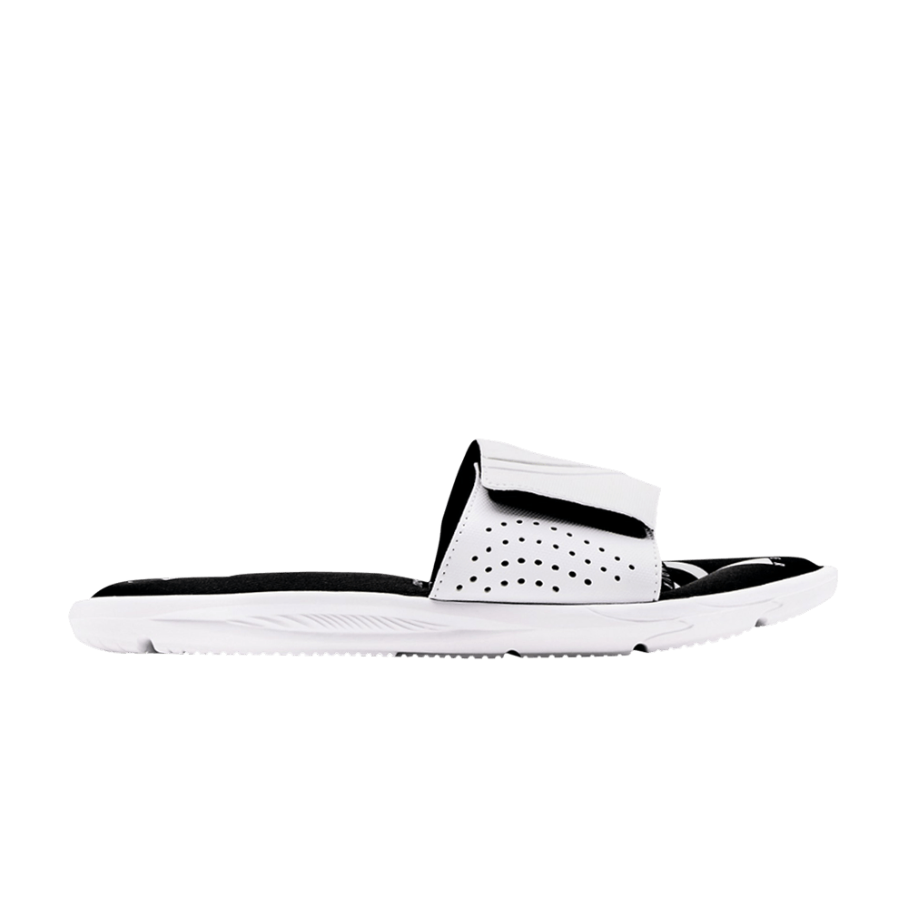 Pre-owned Under Armour Ignite 6 Graphic Strap Slide 'white'