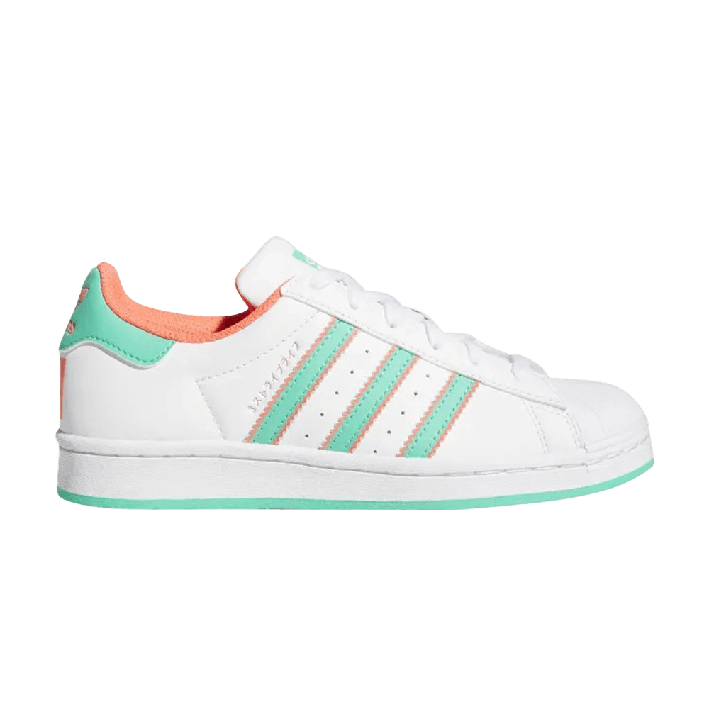 Adidas Superstar Big Kid 'White Hi-Res Green'