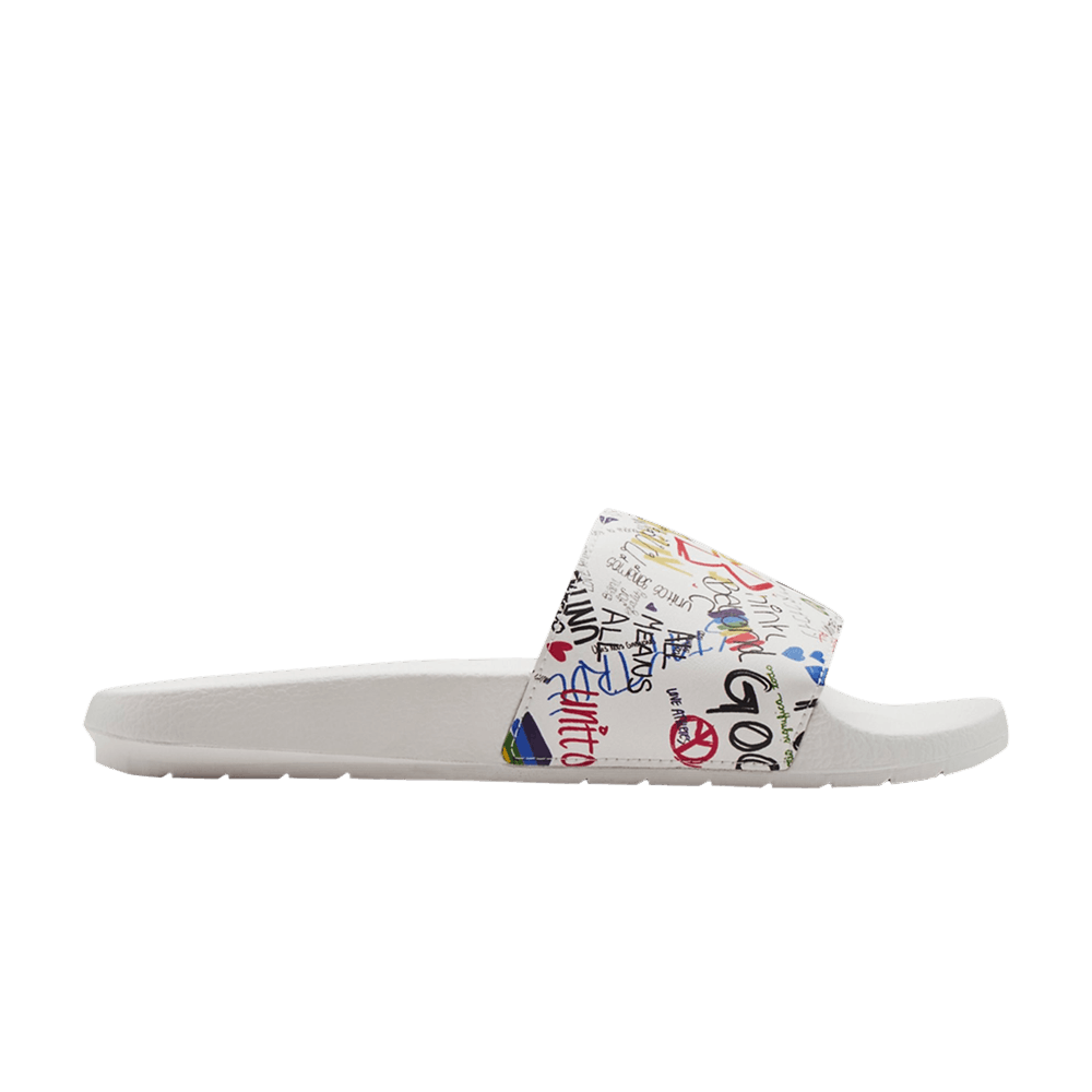 Pre-owned Under Armour Core Remix Slide 'pride' In White