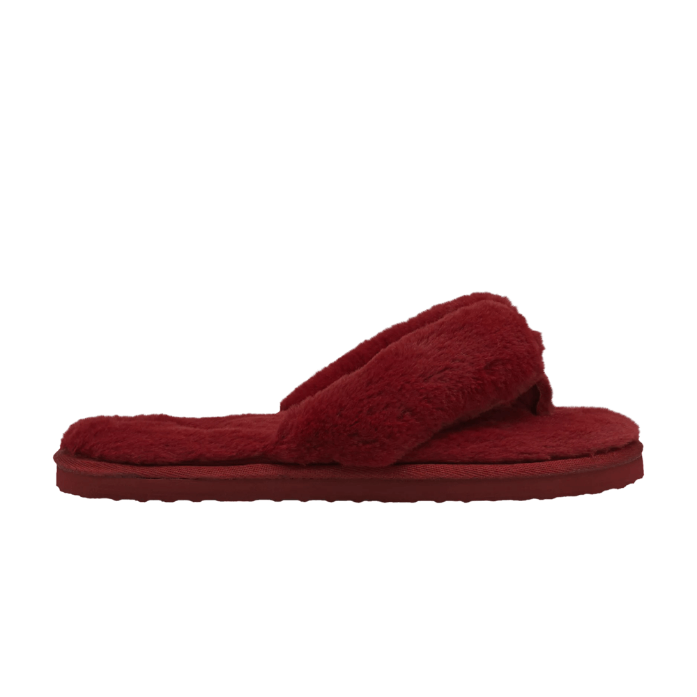 Pre-owned Puma Wmns Fluff Flip Slide 'persian Red Team Gold'