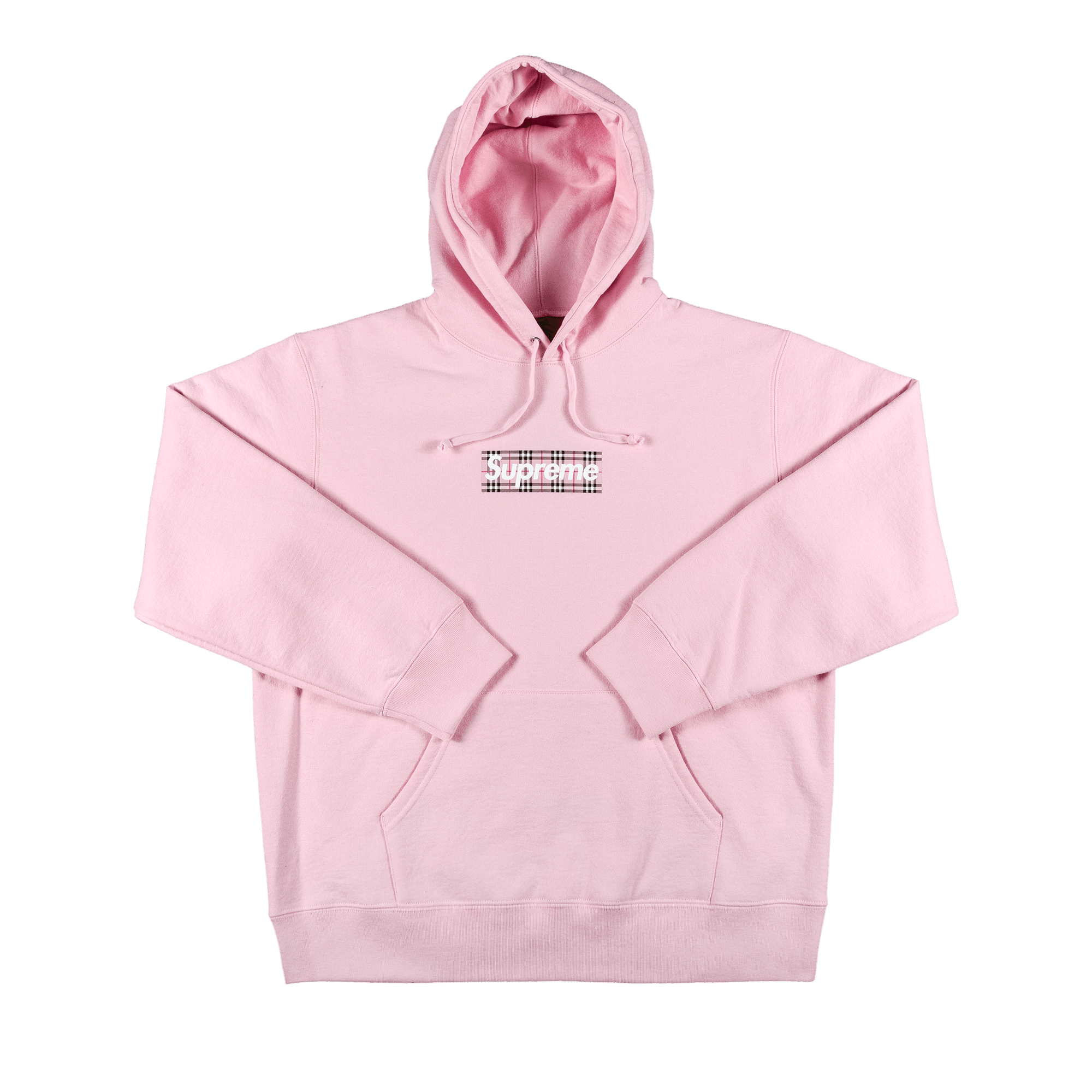 Supreme x Burberry Box Logo Hooded Sweatshirt 'Light Pink'