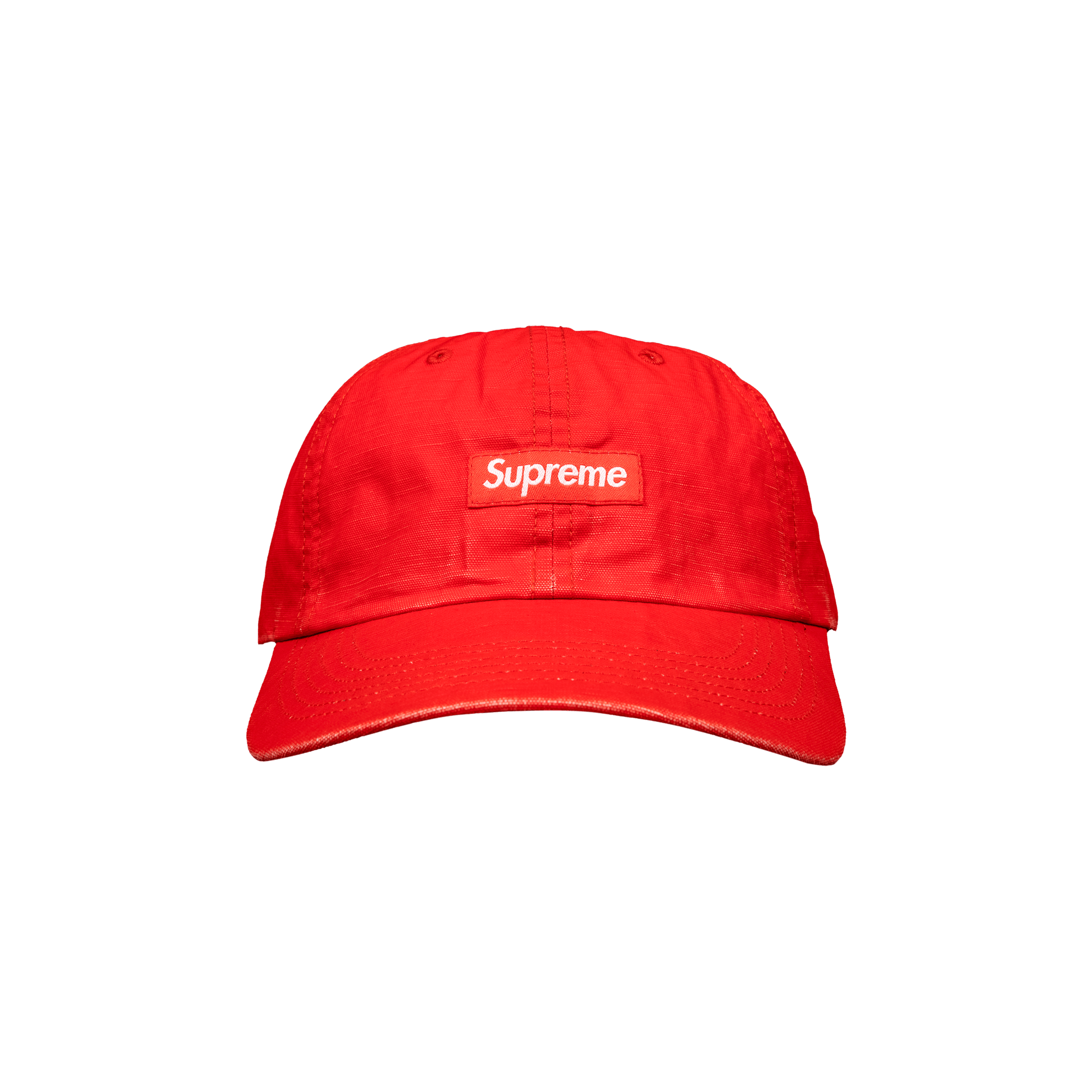 Supreme Small Box Coated Linen 6-Panel 'Red'