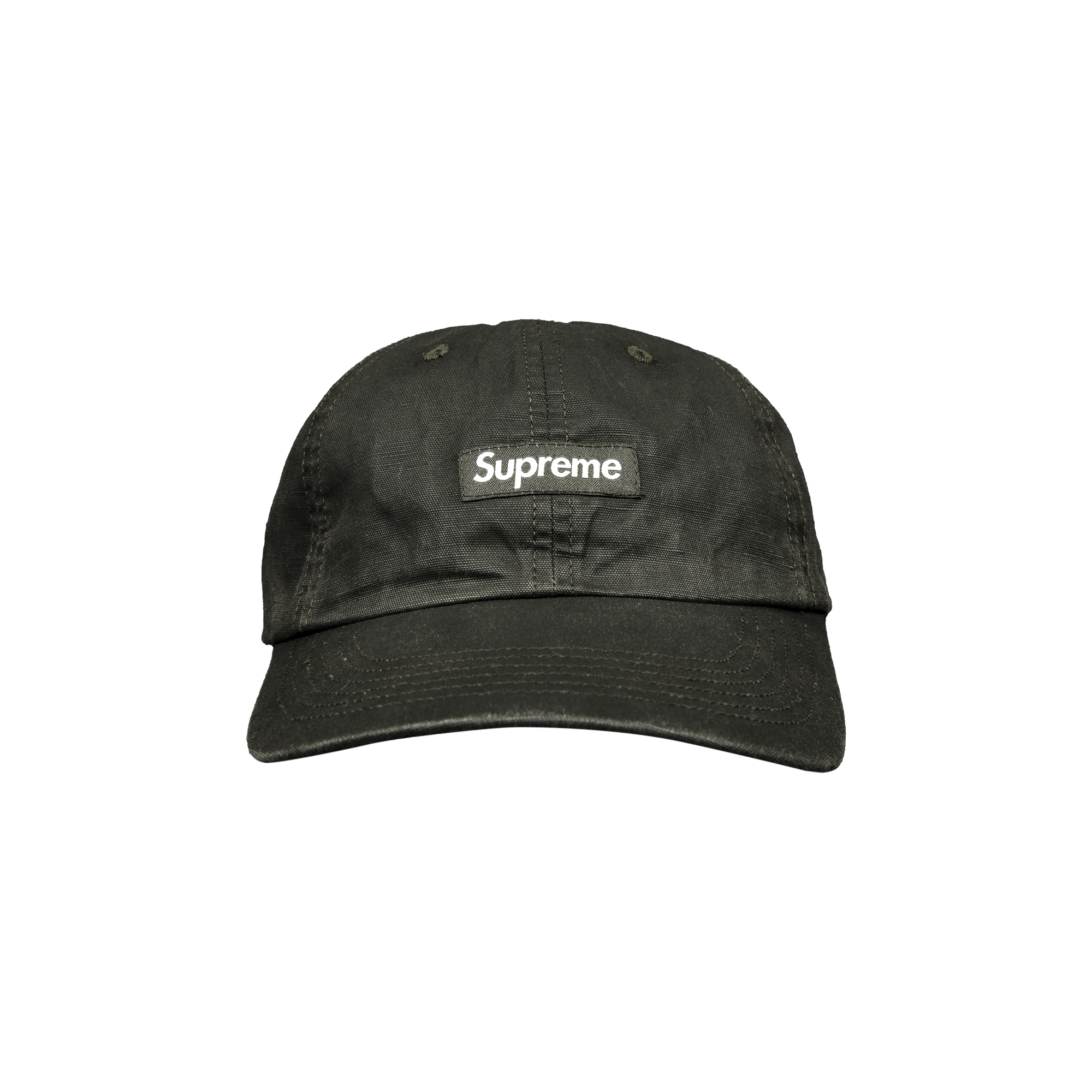 Supreme Small Box Coated Linen 6-Panel 'Black'