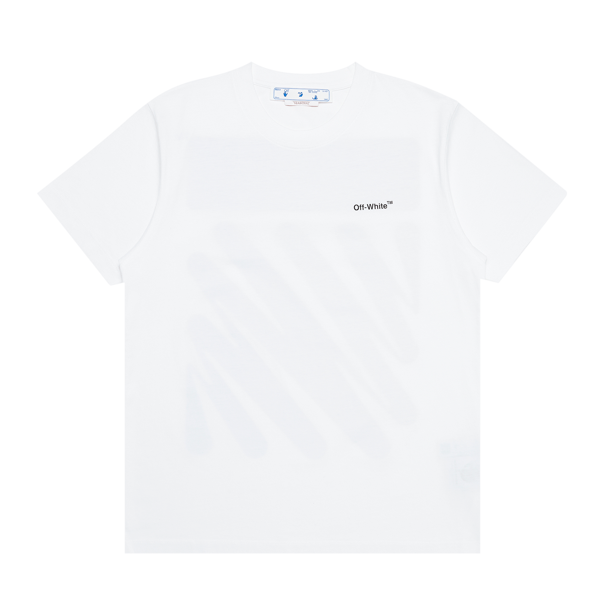 Pre-owned Off-white Wave Diag Slim Short-sleeve Tee 'white/black'