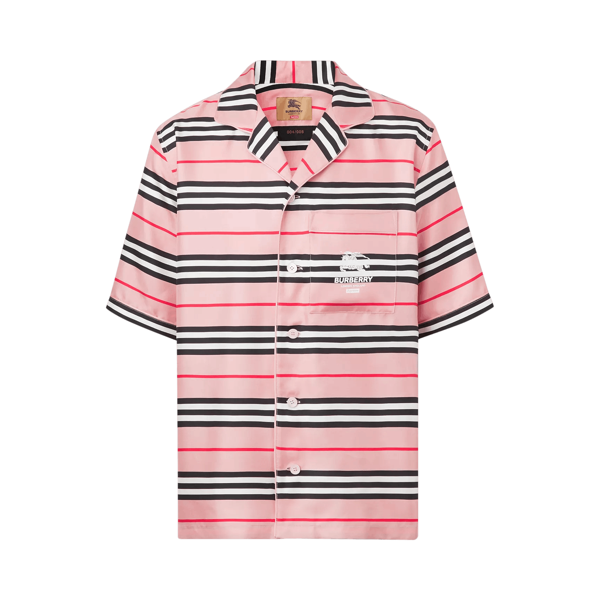 Supreme x Burberry Icon Stripe Silk Pyjama Shirt (Burberry Exclusive) 'Archive Beige'