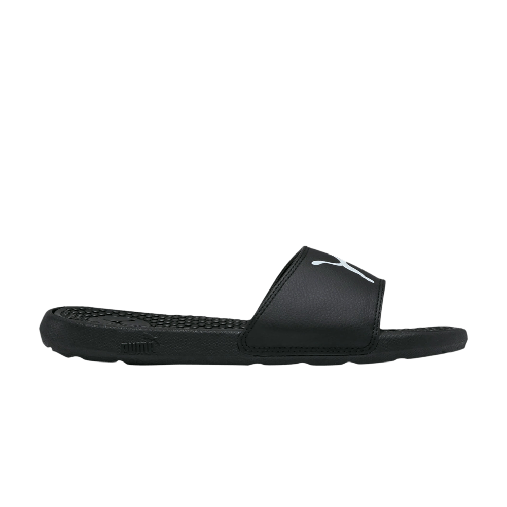 Pre-owned Puma Wmns Cool Cat Sport Slide 'black White'