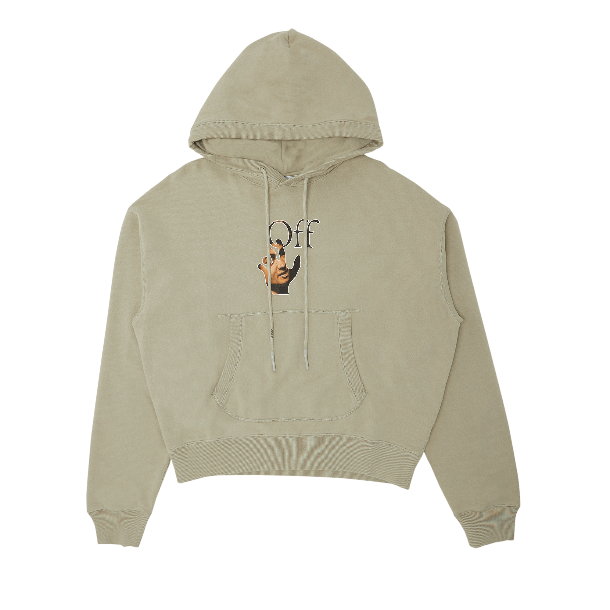 Off-White Carav Hand Over Flatlock Hoodie 'Abbey Stone'