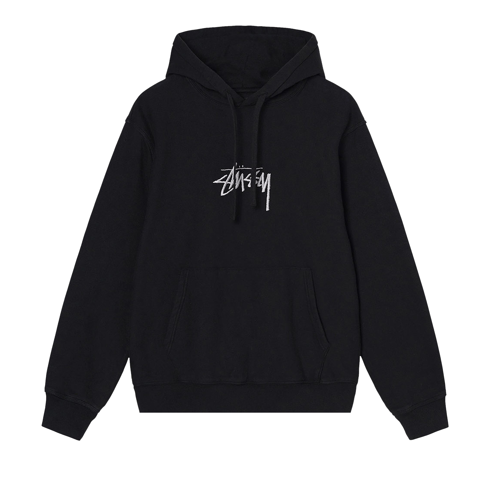 Pre-owned Stussy Stock Logo Appliqué Hood 'black'