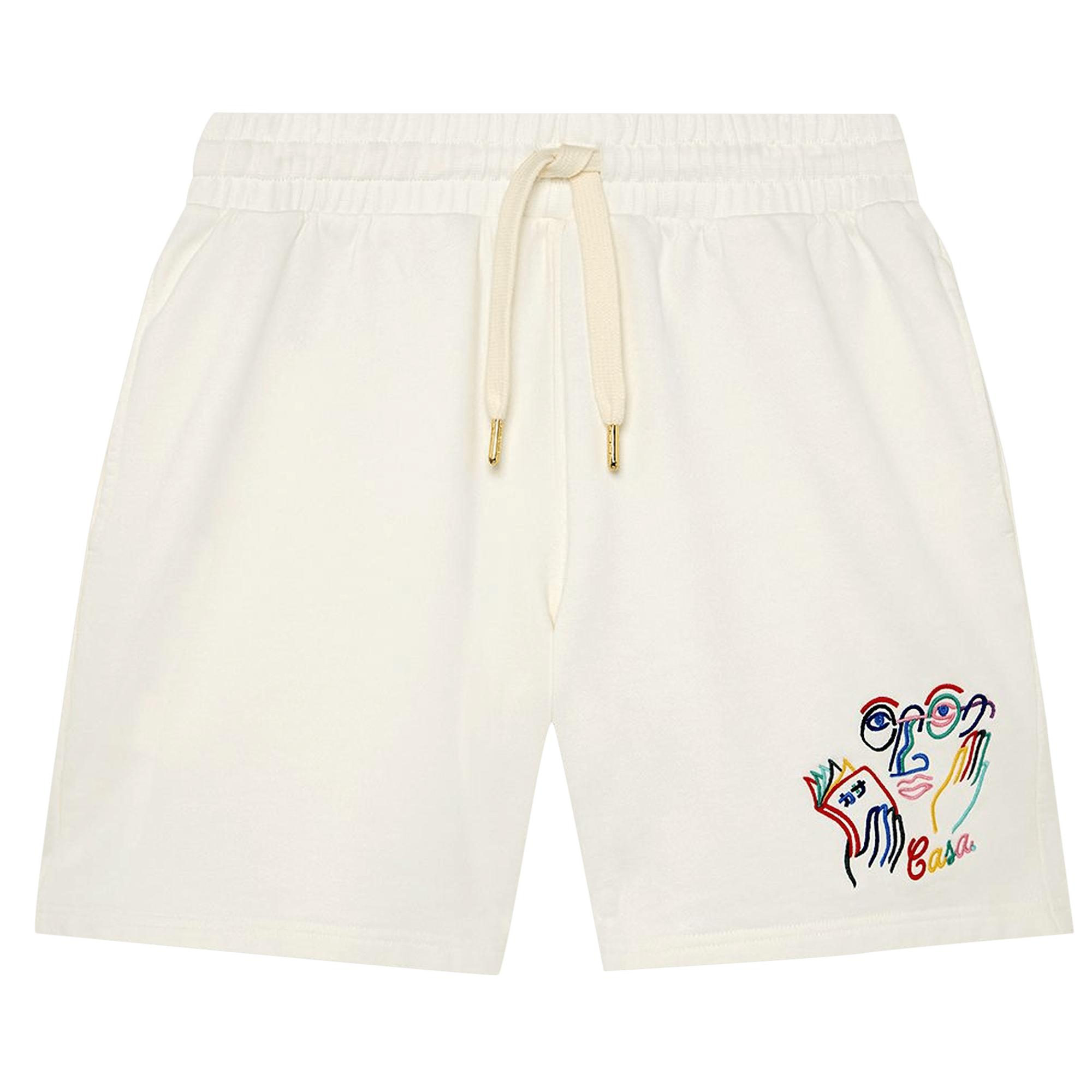 Pre-owned Casablanca Fujita San Embroidered Sweatshort 'off White'