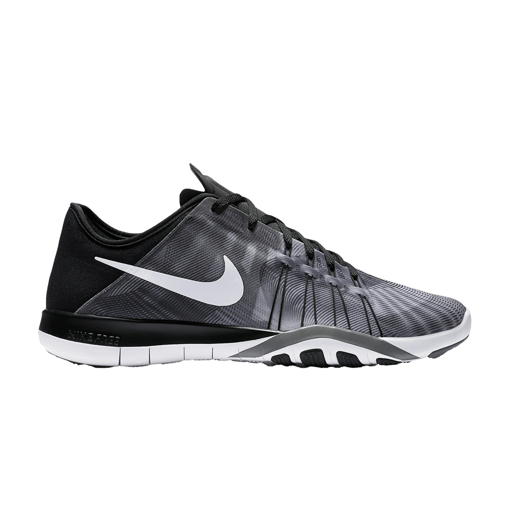 Pre-owned Nike Wmns Free Tr 6 Print 'black Cool Grey'