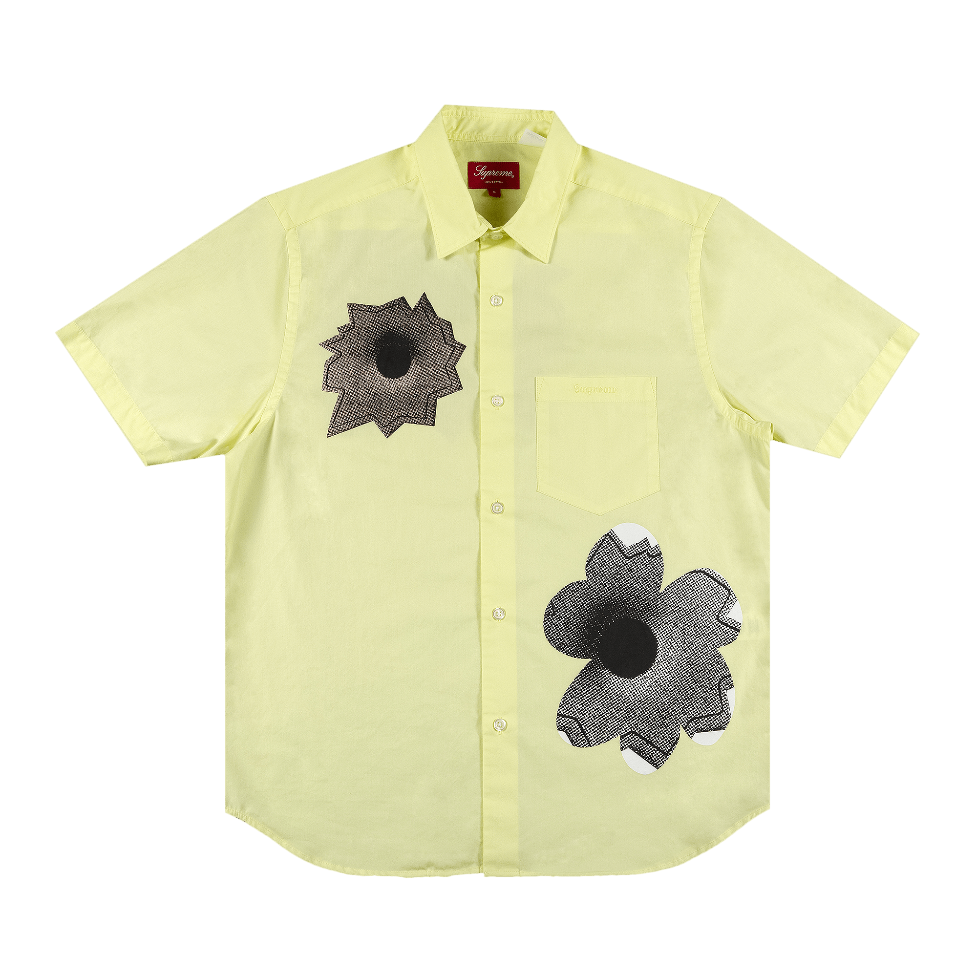 Supreme x Nate Lowman Short-Sleeve Shirt 'Pale Yellow'