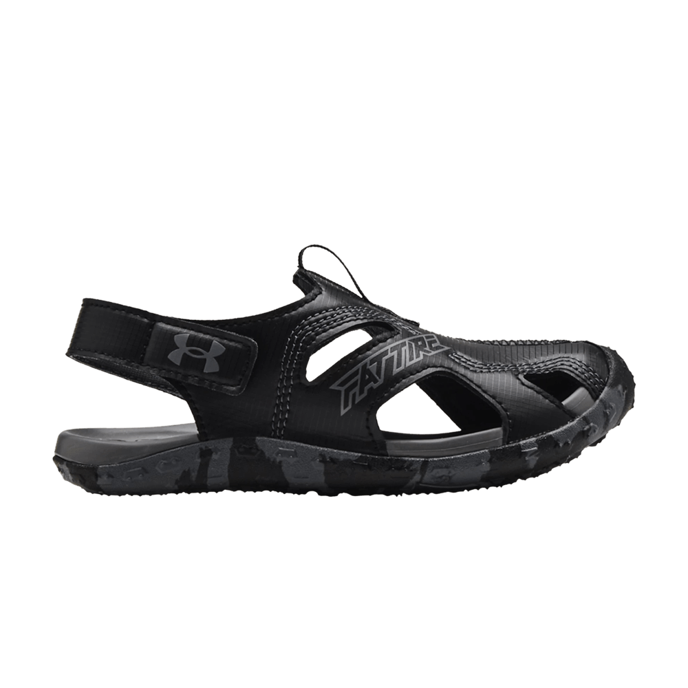 Pre-owned Under Armour Fat Tire Defender Sandal Ps 'black Camo'