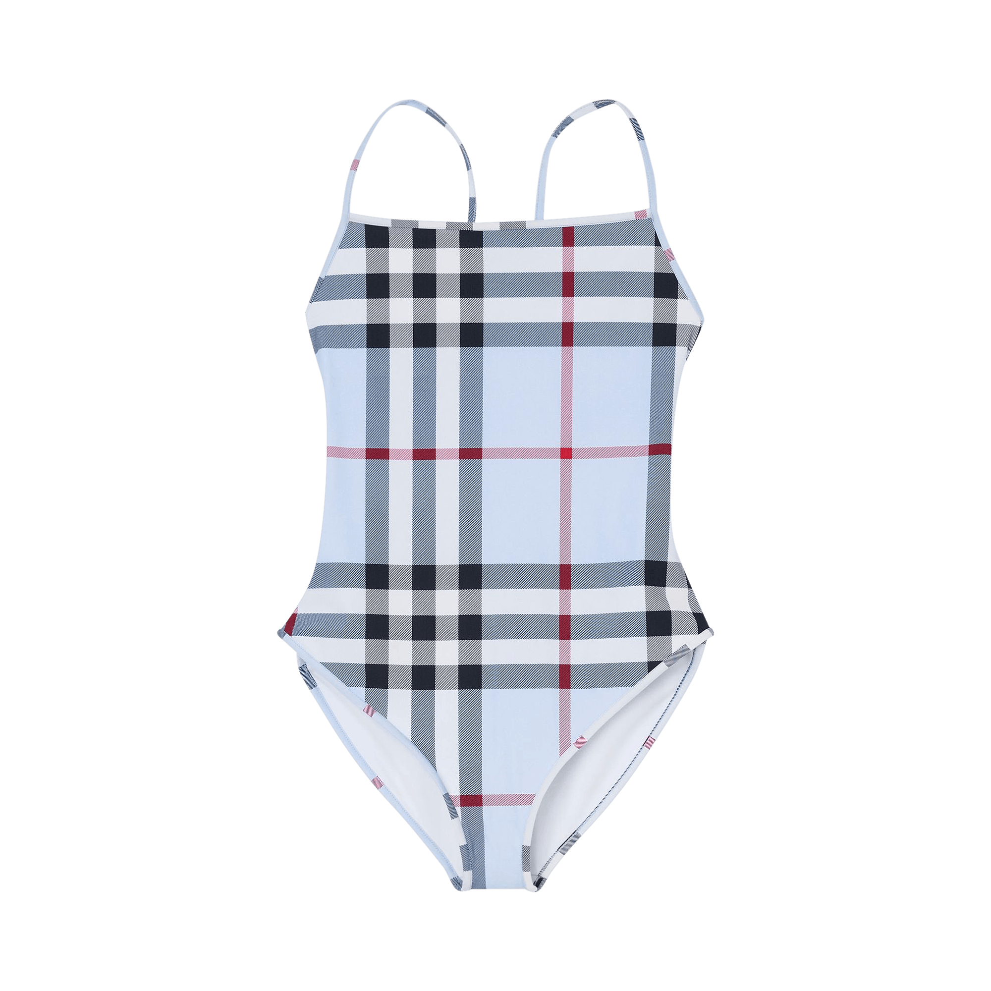 Burberry Check Stretch Nylon Swimsuit 'Pale Blue'
