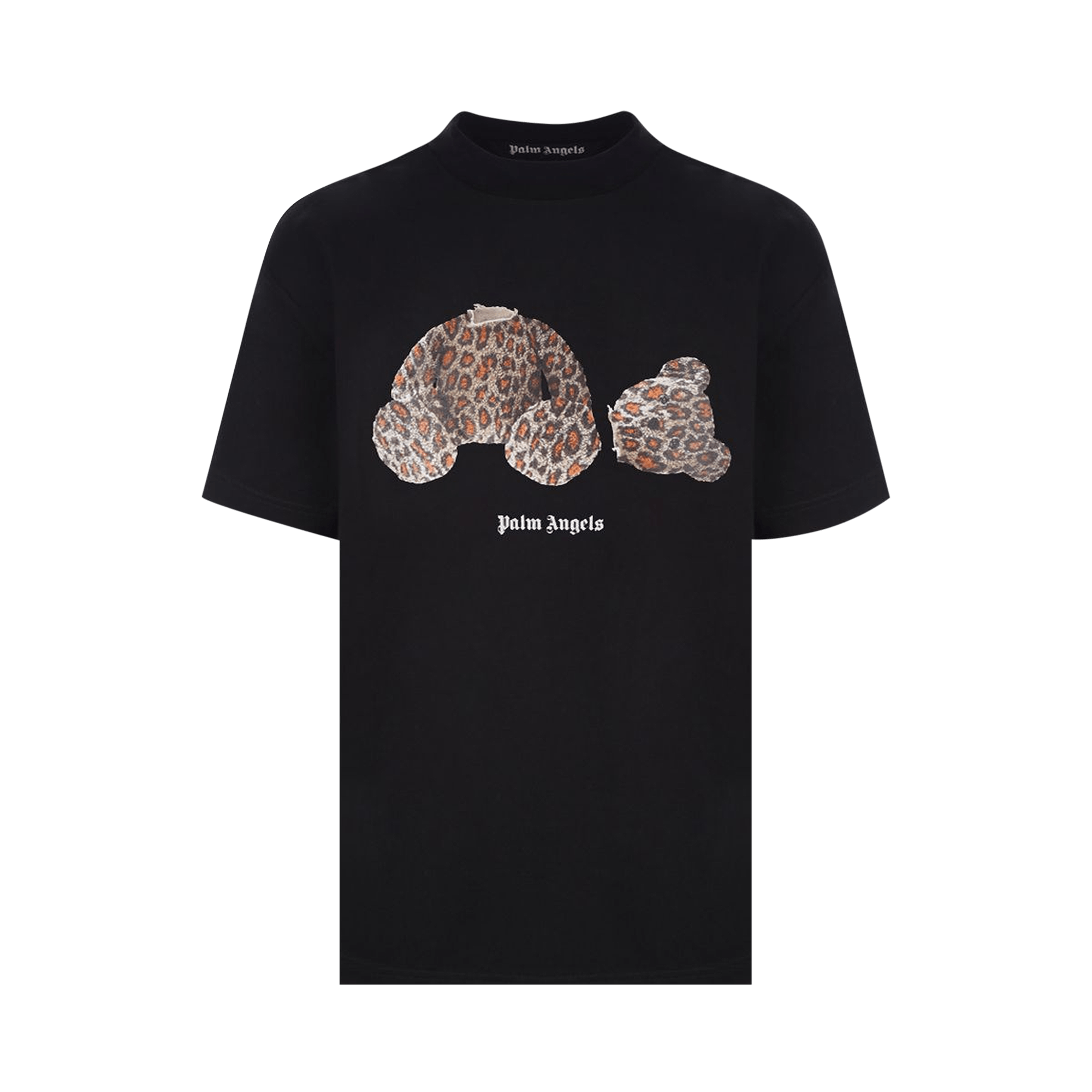 Pre-owned Palm Angels Leopard Bear Classic Tee 'black/brown'