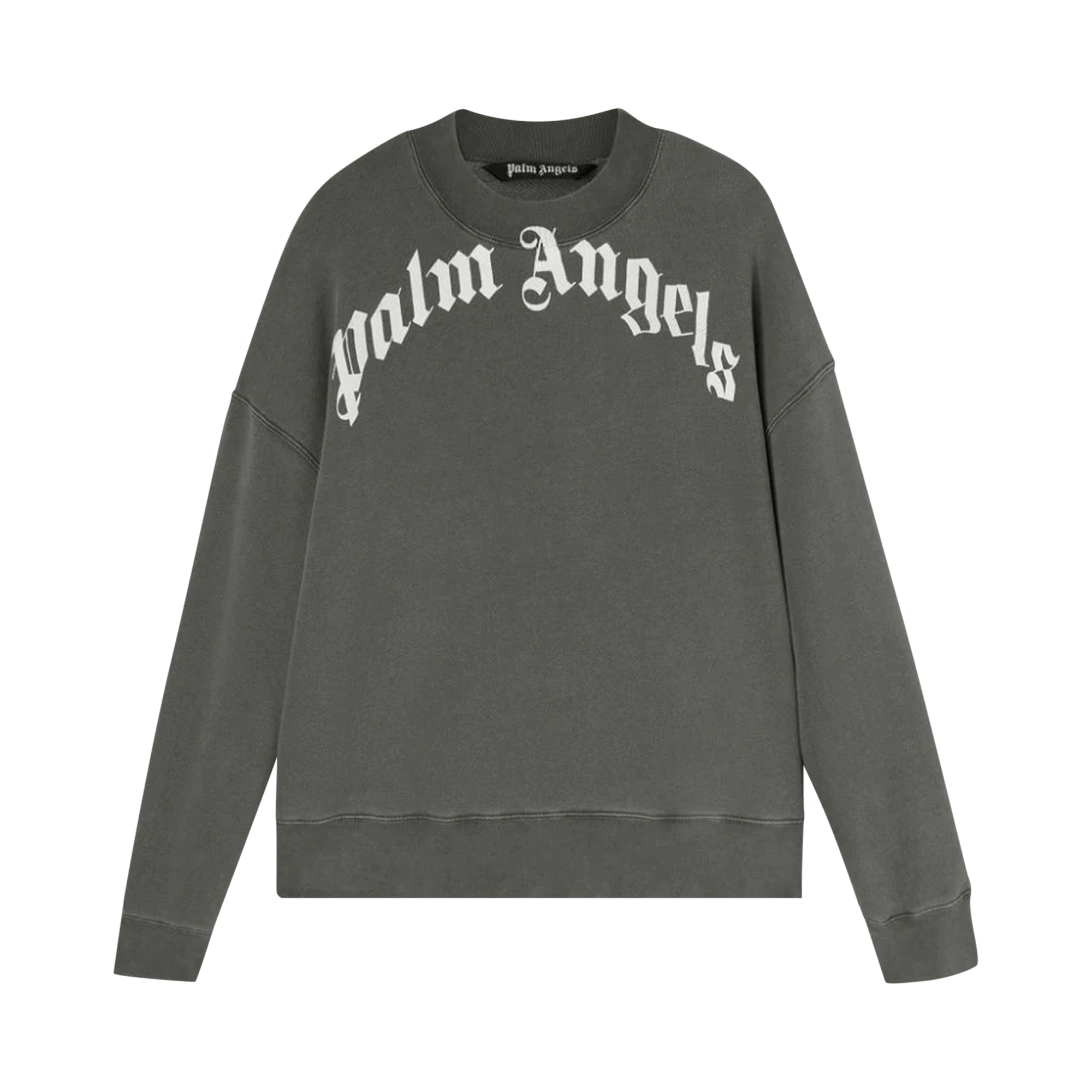 Palm Angels GD Curved Logo Crew 'Black/White'