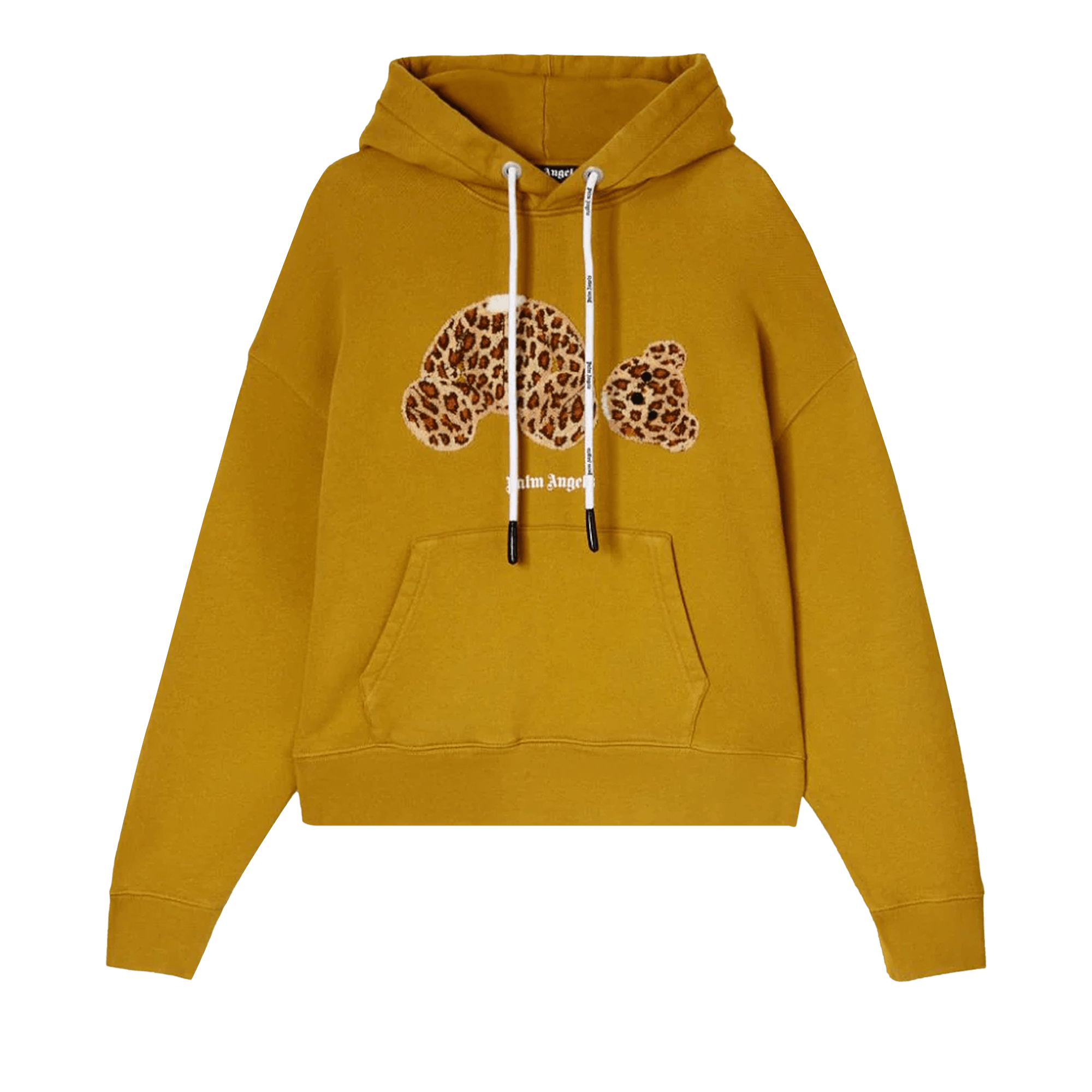 Palm Angels Leopard Bear Hoodie 'Tan/Brown'