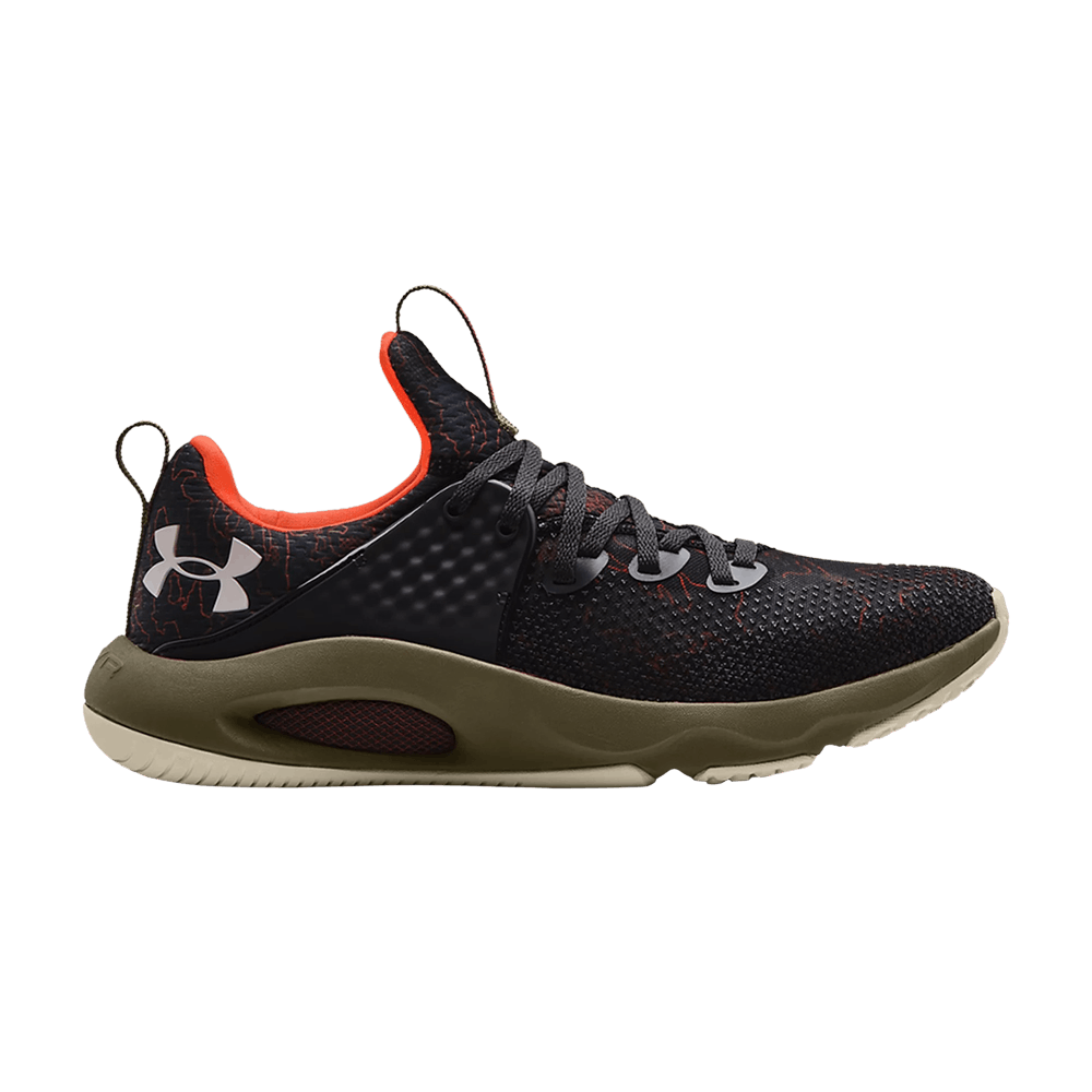 Pre-owned Under Armour Hovr Rise 3 Printed 'tent Jet Grey' In Black