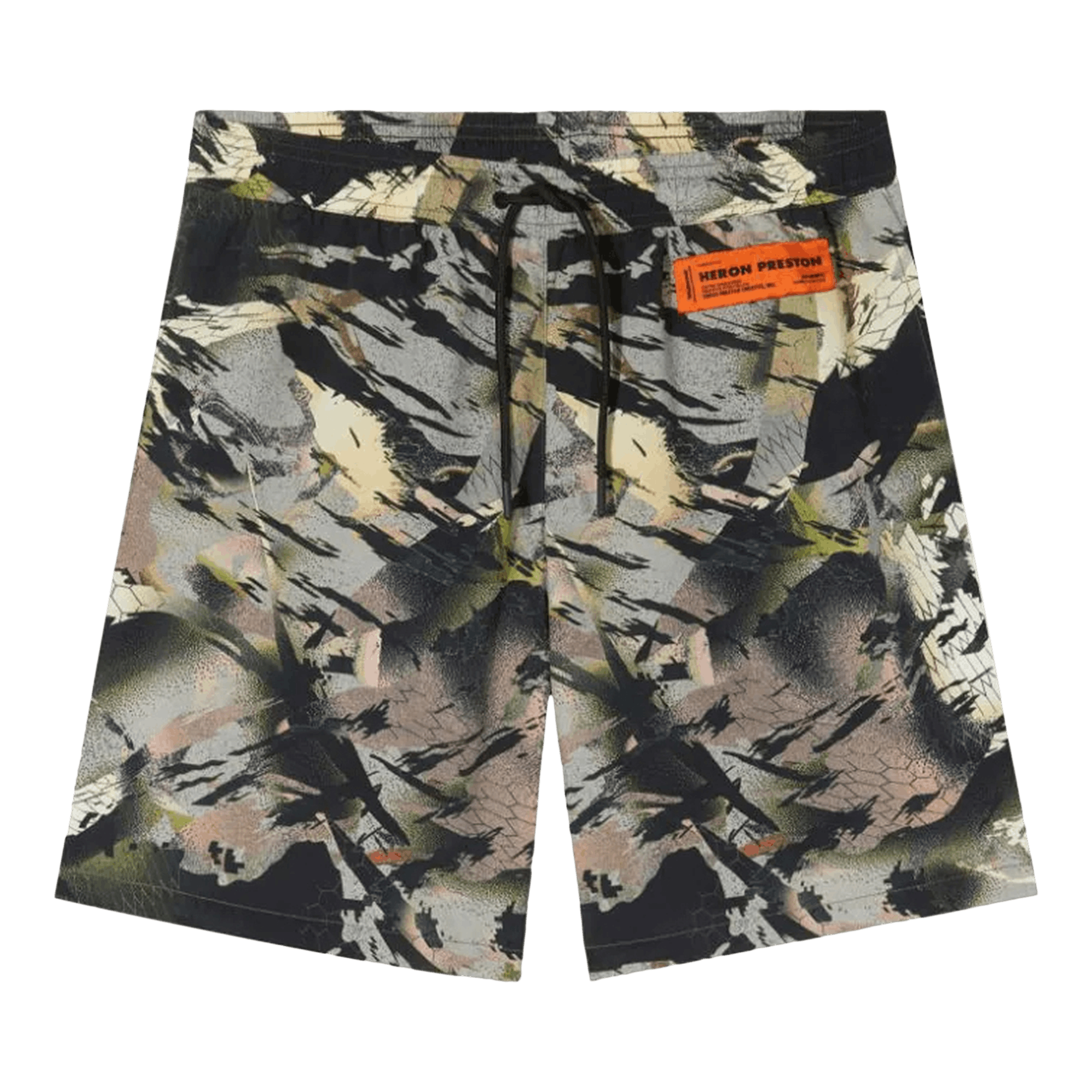 Heron Preston Nylon Swimshorts 'Camo Green'