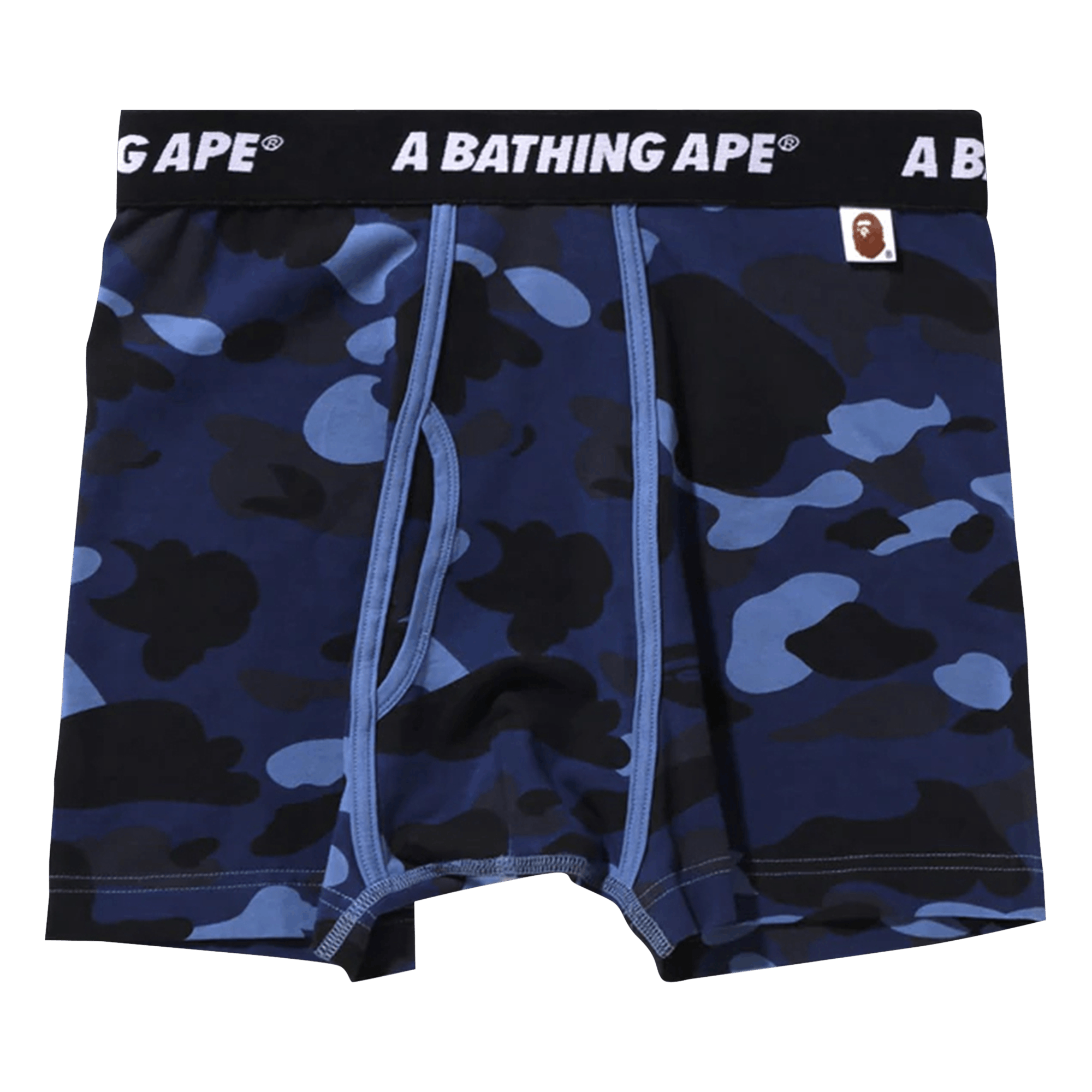 Pre-owned Bape Color Camo Trunks 'navy' In Blue