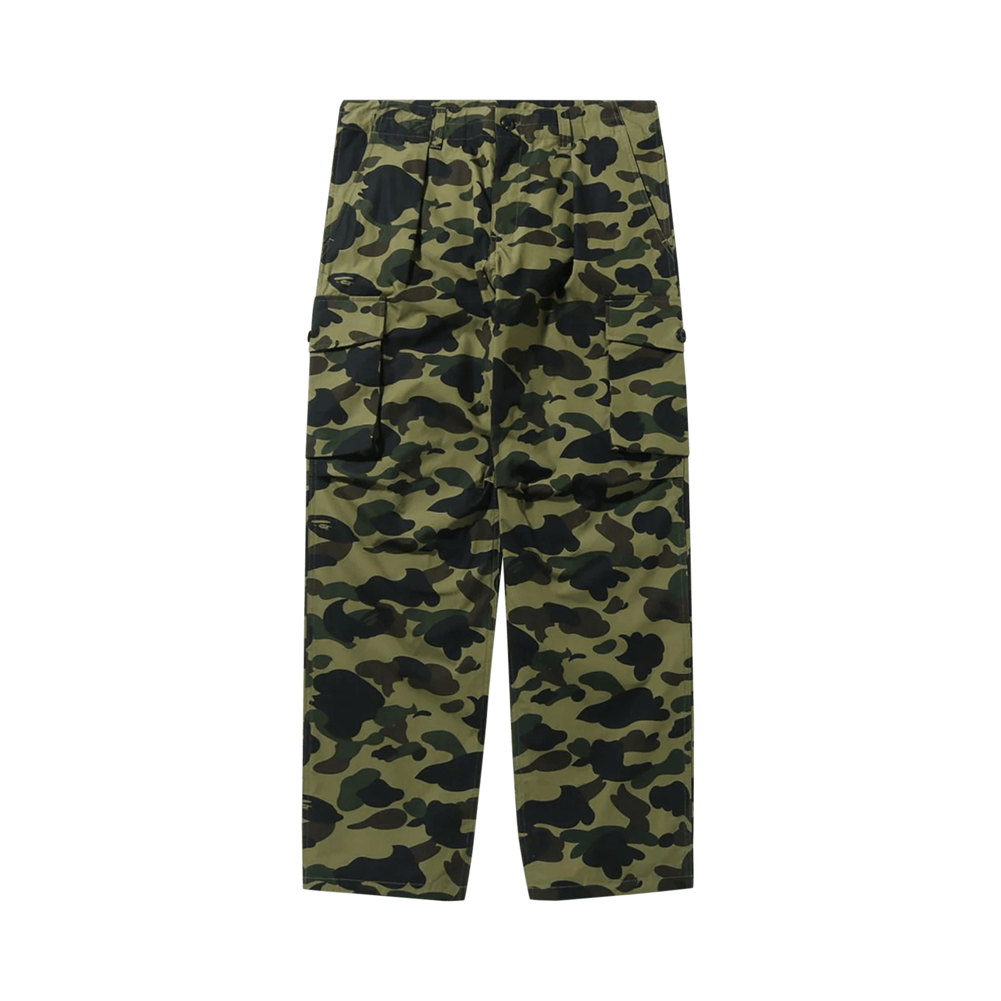 Pre-owned Bape 1st Camo Wide Fit 6 Pocket Pants 'green'