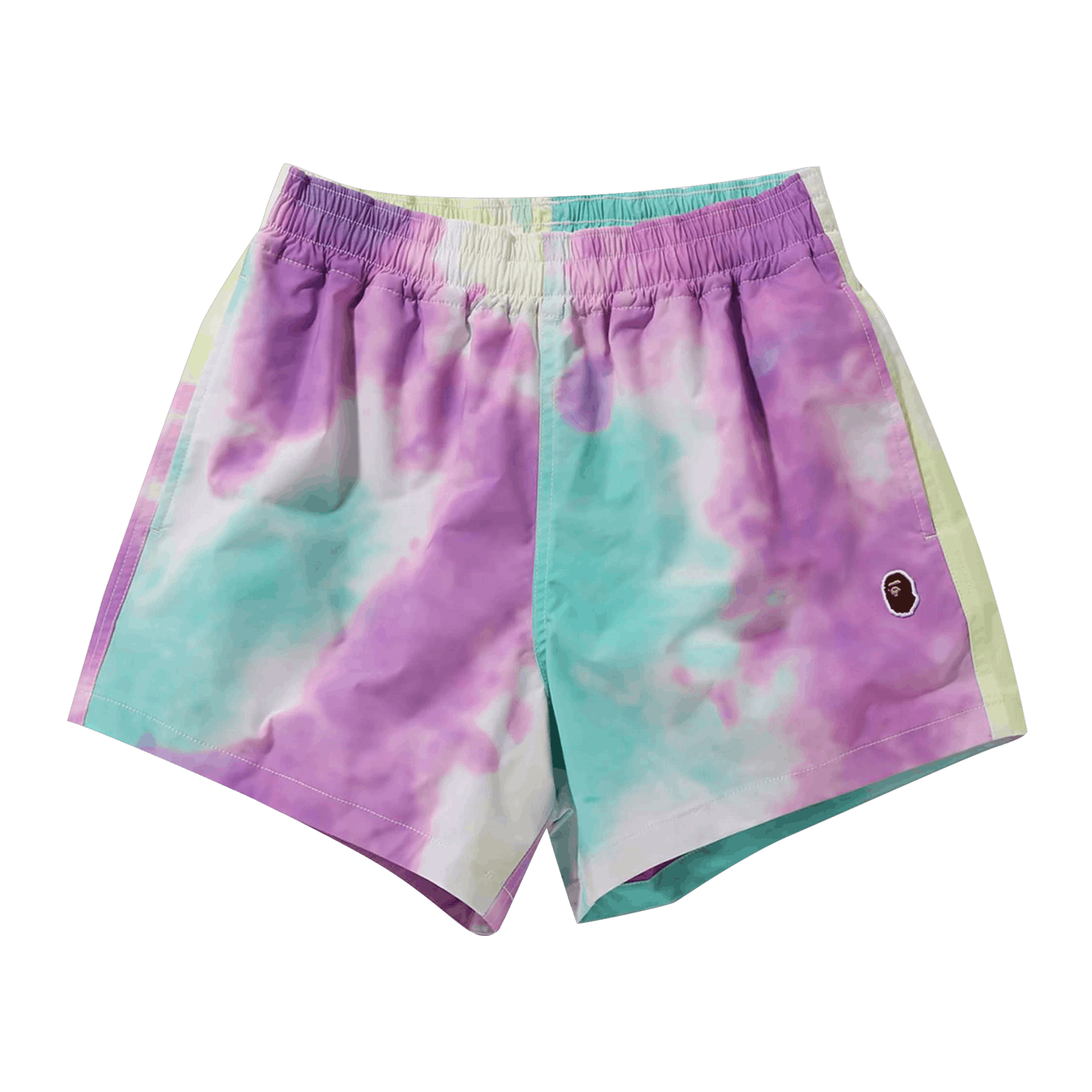 Pre-owned Bape One Point Tie Dye Shorts 'multicolor' In Multi-color